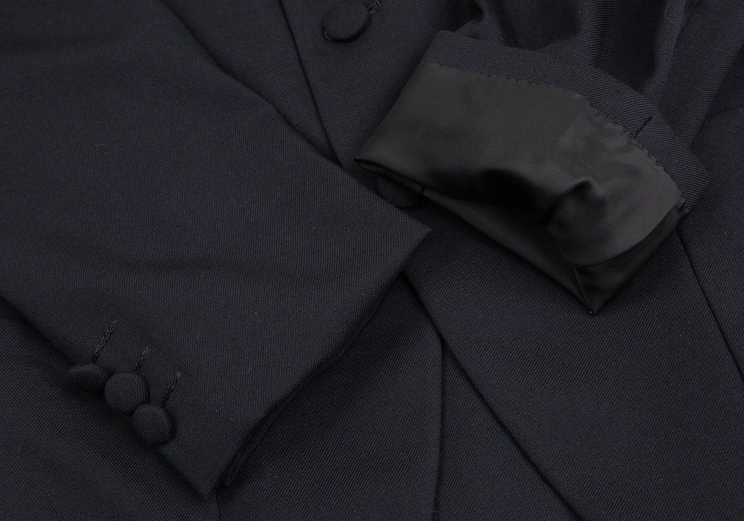 Comme des Garcons Homme Plus Stretch Wool Cutaway Jacket in Navy, Size S Size US S / EU 44-46 / 1 - 10 Thumbnail