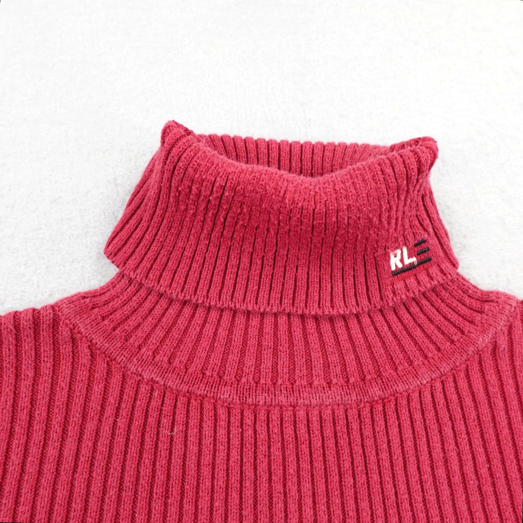 Ralph Lauren VINTAGE Ralph Lauren Sweater Womens Medium Red Polo Jeans Co Ribbed Turtleneck Size M / US 6-8 / IT 42-44 - 2 Thumbnail
