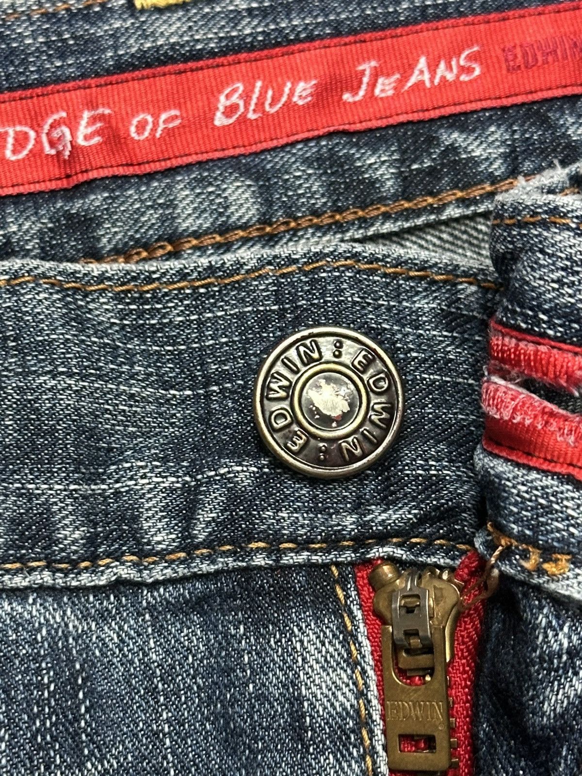 Edwin Edwin EDGE of BLUE JEANS Japan Straight Leg with Faded Wash Size US 35 - 12 Thumbnail