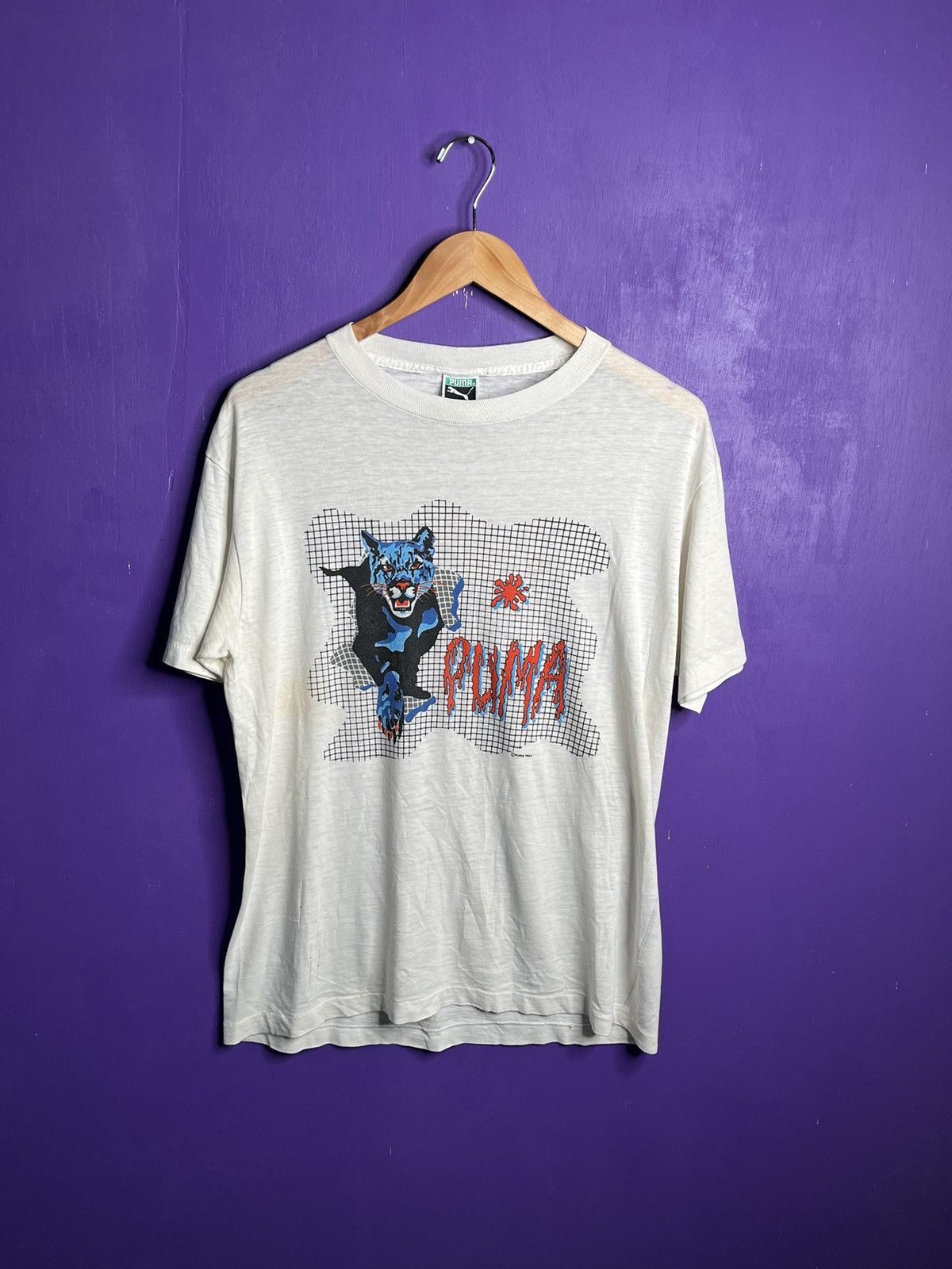 Puma × Vintage Vintage 1984 Puma animal logo t-shirt Size US M / EU 48-50 / 2 - 1 Thumbnail