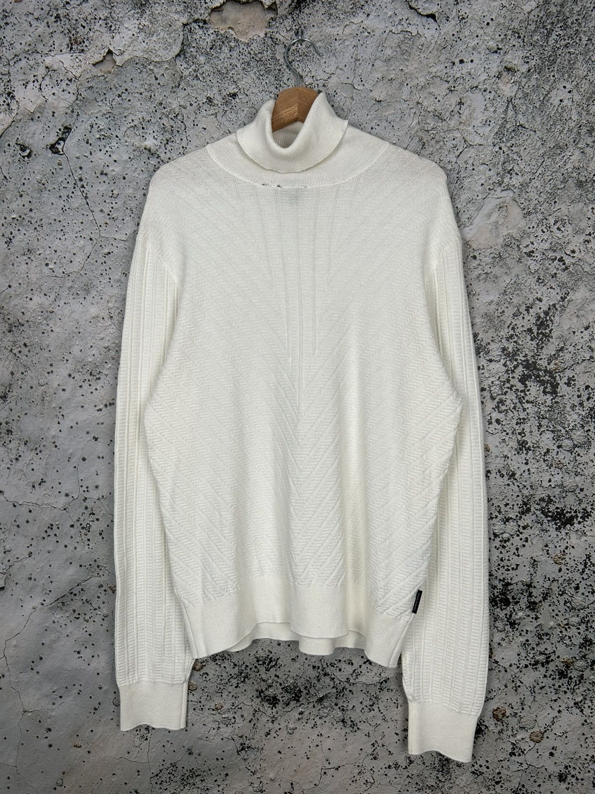 Armani Exchange Armani Exchange AX White Turtleneck Sweater Size US M / EU 48-50 / 2 - 1 Thumbnail