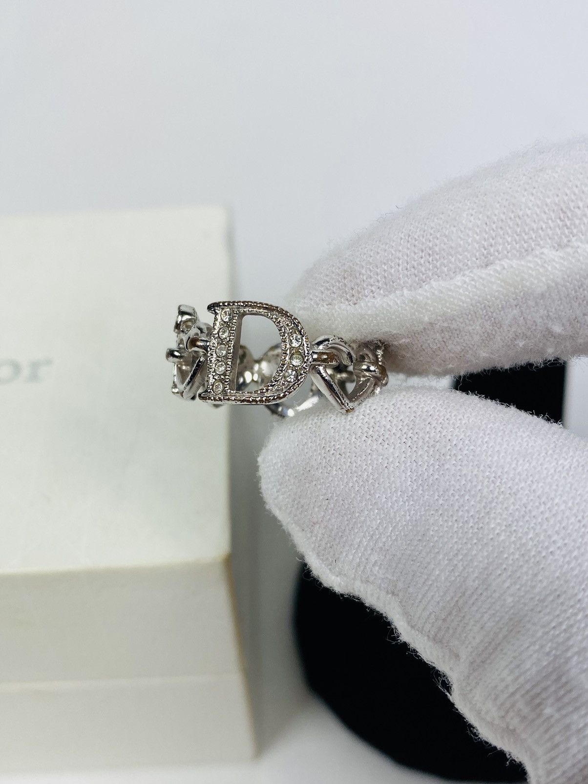 Dior Dior Encrusted Logo Ring size 5 Size ONE SIZE - 2 Thumbnail