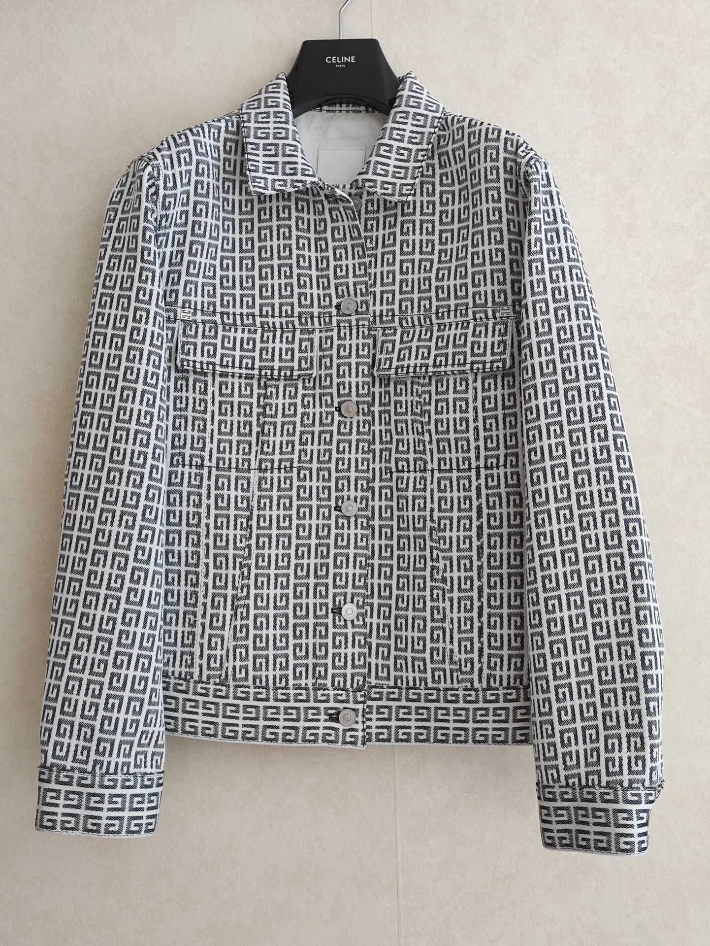 Givenchy Givenchy 4G Logo White Denim Jacket Size US S / EU 44-46 / 1 - 1 Thumbnail