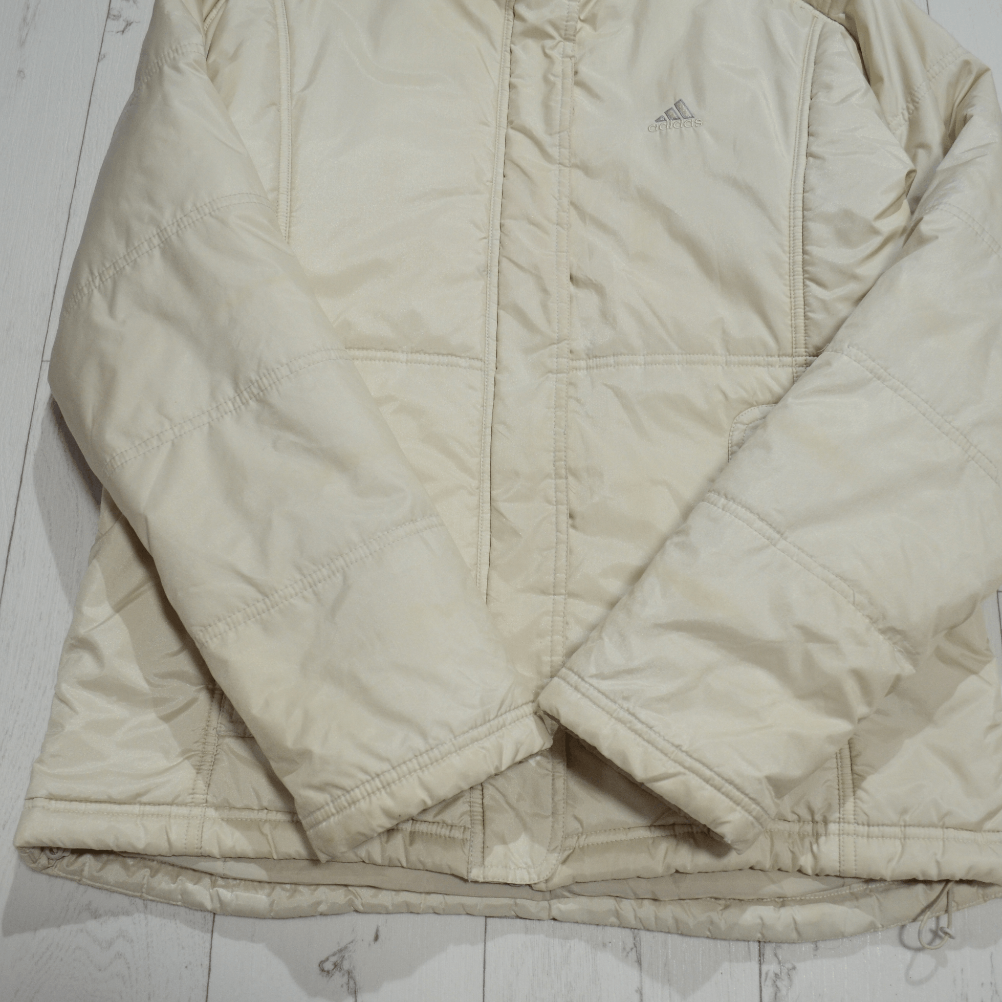 Adidas × Vintage Vintage Adidas Jacket size UK 12 USA M Puffer Ivory AQ2002 Size M / US 6-8 / IT 42-44 - 6 Thumbnail