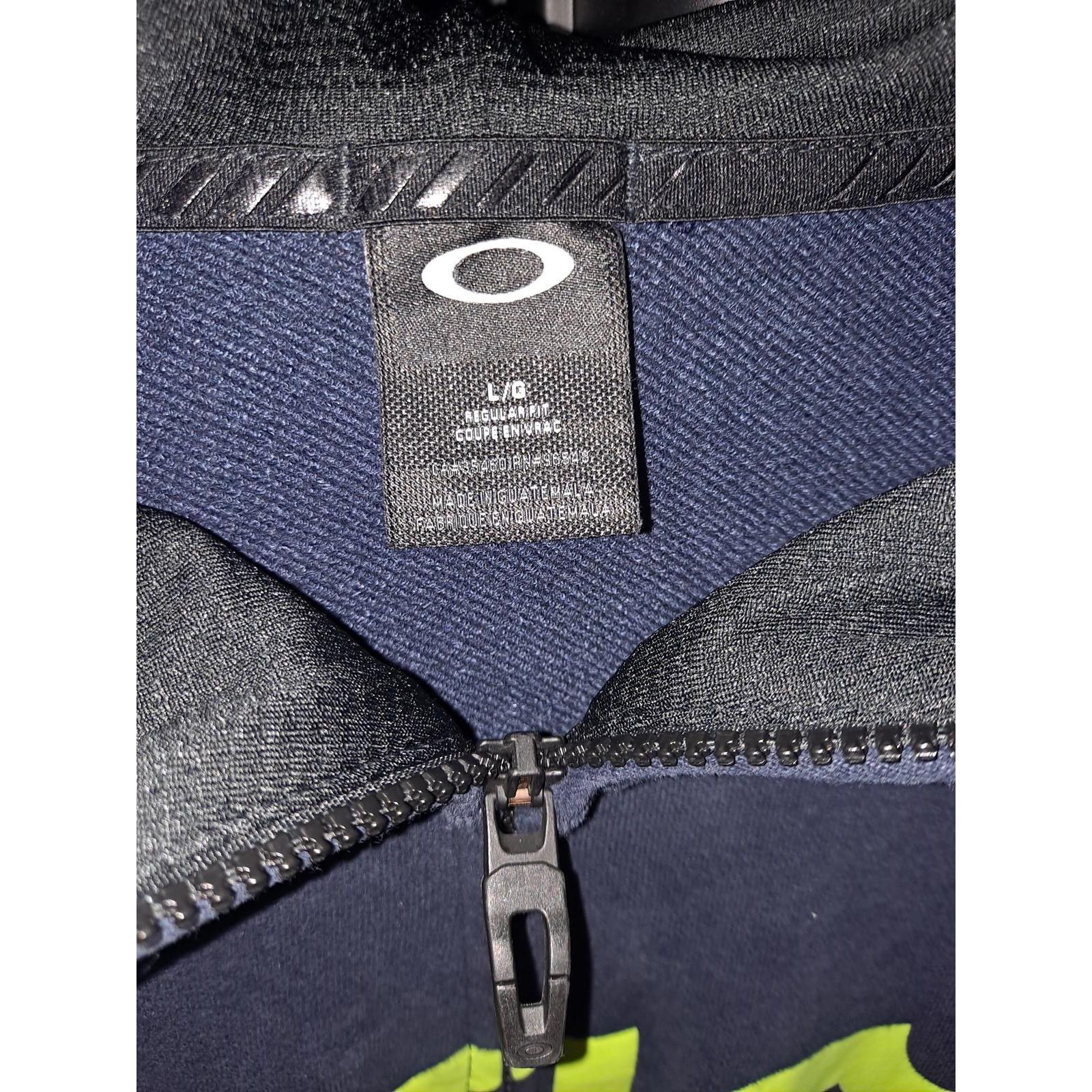 Oakley Oakley Full Zip Navy Hooded Sweatshirt with Logo on Front Si Size US L / EU 52-54 / 3 - 4 Thumbnail