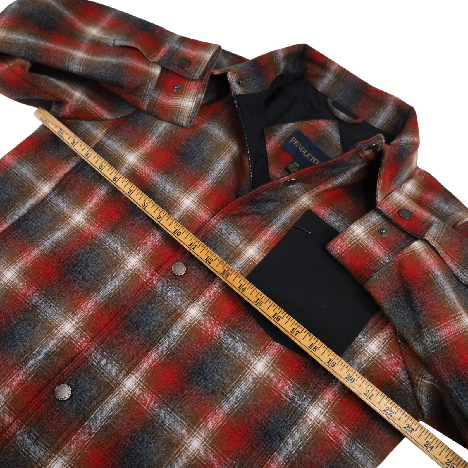 Pendleton Pendleton Shadow Plaid Polyfill Quilted Wool Shirt Jacket Size US M / EU 48-50 / 2 - 6 Thumbnail