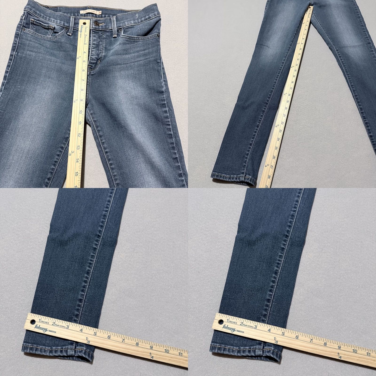 Levi's Levi's 311 Shaping Skinny Jeans Women's Medium Wash Denim Stretch Zip Fly 29 Blue Women Jeans 311 Shaping Skinny Size 29" - 9 Thumbnail