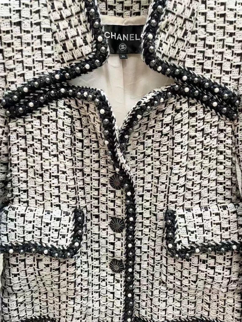 Chanel Chanel Heavy industry black and white pearl woven rolled e Size XS / US 0-2 / IT 36-38 - 4 Thumbnail