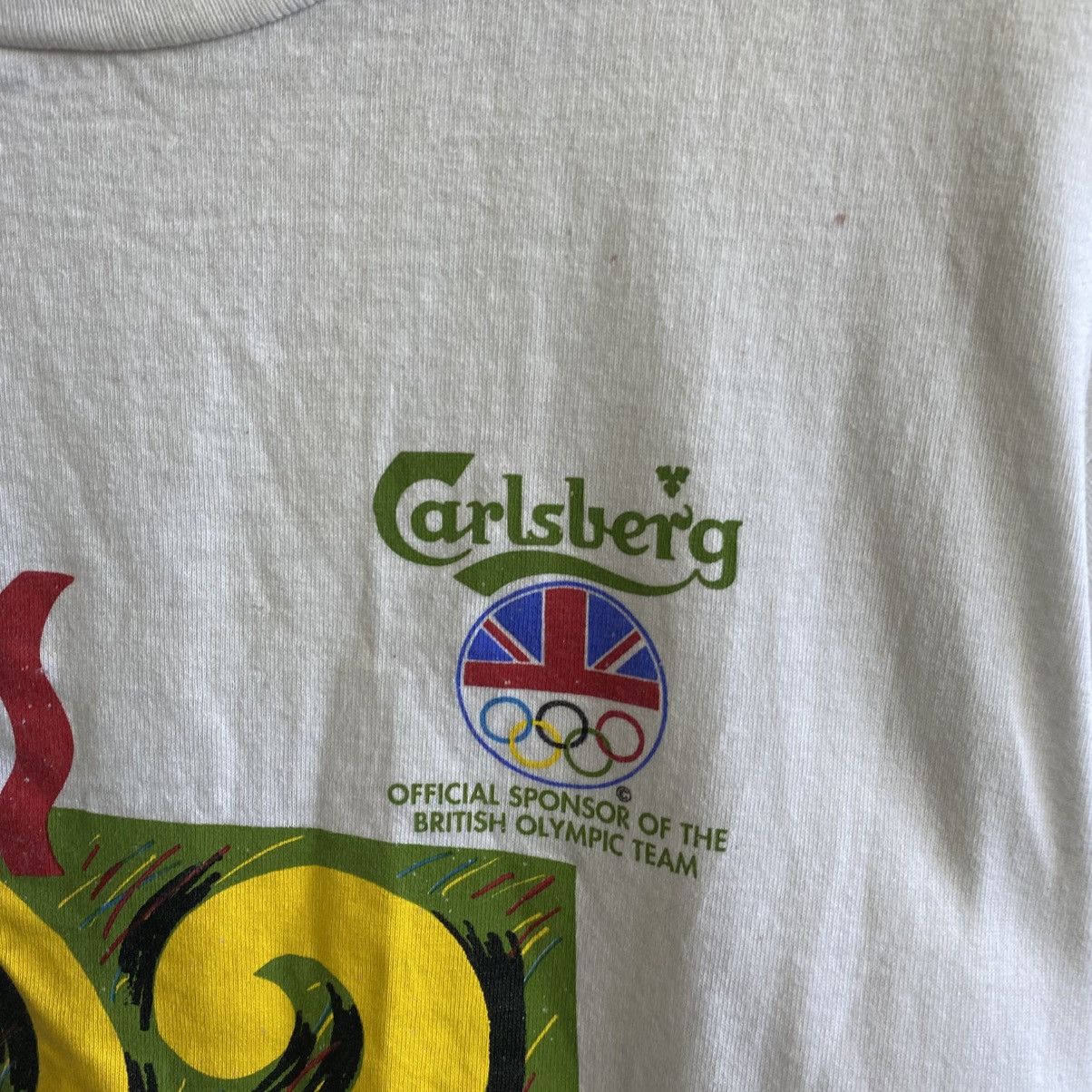 USA Olympics Vintage Barcelona Olympic 1992 Carlsberg Single Stitch tee Size US XL / EU 56 / 4 - 3 Thumbnail