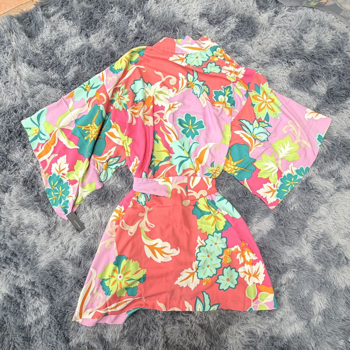 Other Natori Marbella Floral Patchwork Wrap Kimono Bath Robe Size XL / US 12-14 / IT 48-50 - 10 Thumbnail