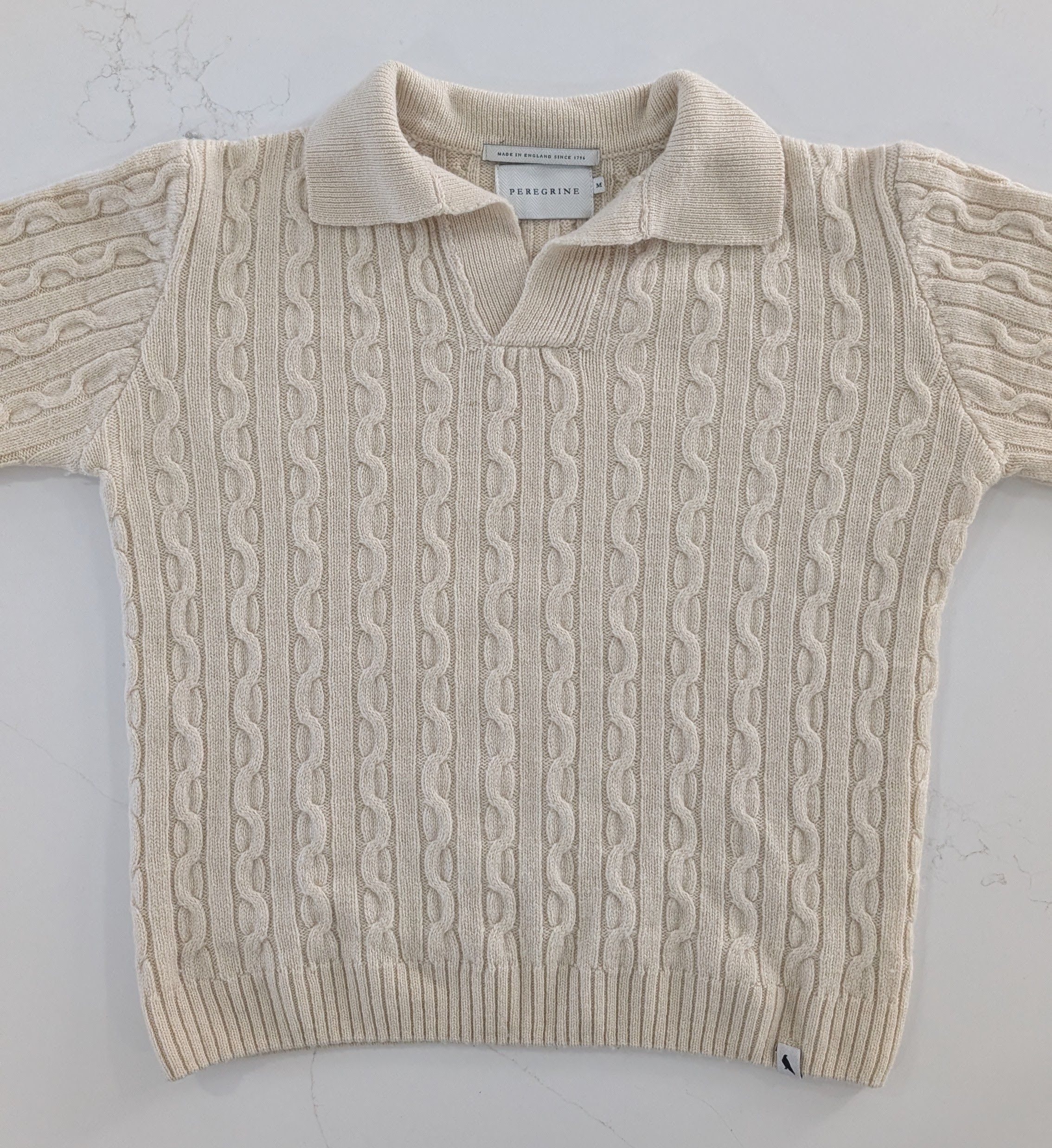 Peregrine Peregrine Elgin Merino Wool Polo Shirt Cream Size M Size US M / EU 48-50 / 2 - 7 Thumbnail