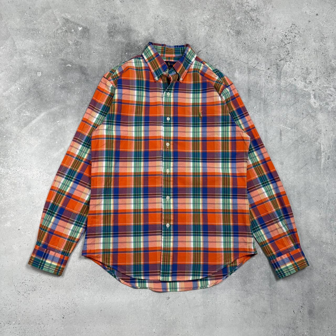 Ralph Lauren Ralph Lauren Slim Fit Stretch Oxford Plaid Button-Up Shirt Size US M / EU 48-50 / 2 - 1 Thumbnail