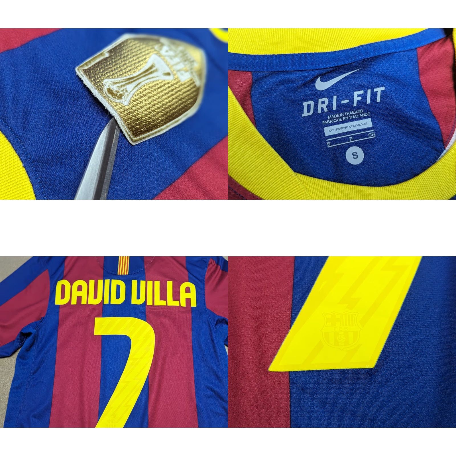 Nike Nike Barcelona Football Jersey 2010-2011 Home Mens Size S David Villa Shirt Sports Quick Dry Mens Boys? Size US S / EU 44-46 / 1 - 10 Thumbnail
