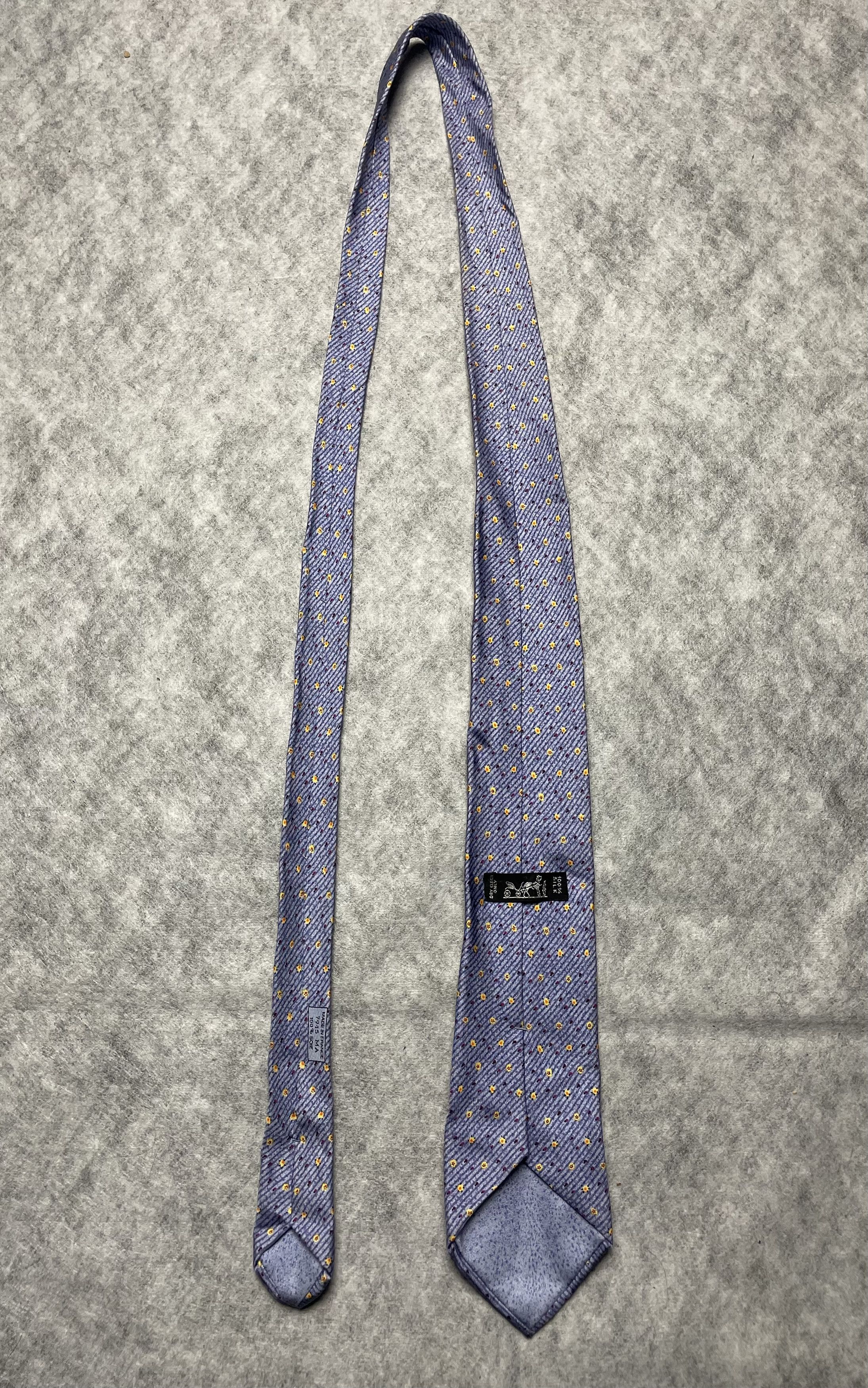 Hermes HERMES Paris 7945 MA Blue Strip Print Silk Tie Size ONE SIZE - 8 Thumbnail