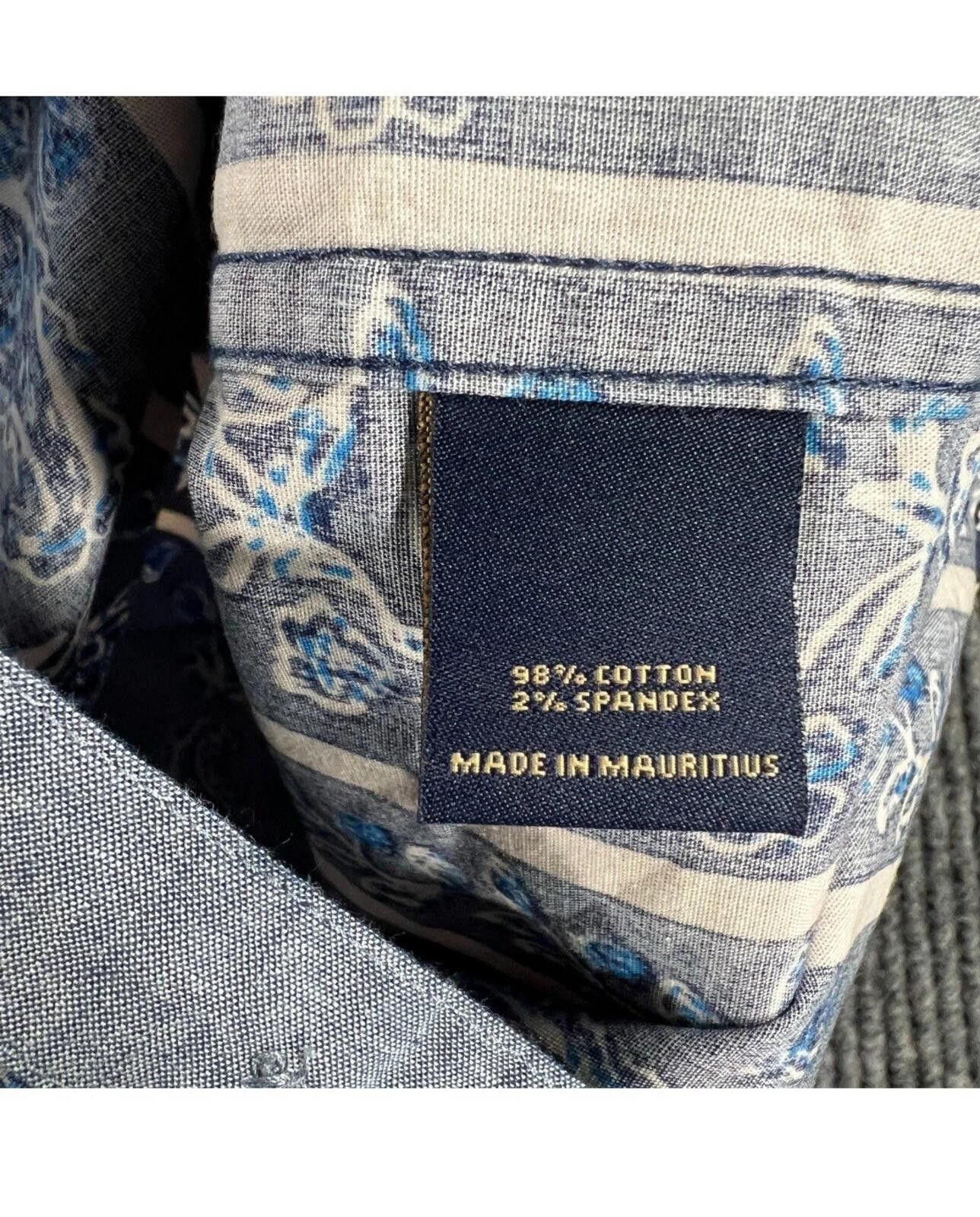 Cremieux Cremieux Shirt Men's XLT Extra Large Tall Blue Paisley Size US XL / EU 56 / 4 - 3 Thumbnail