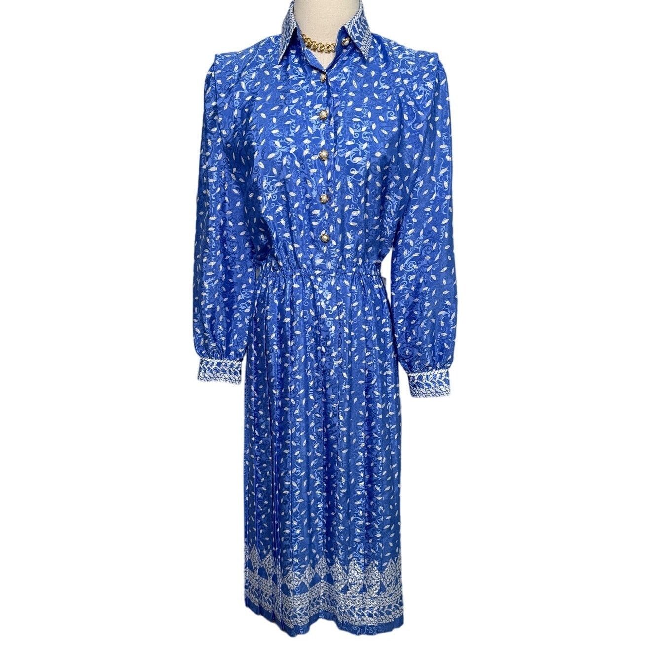 Vintage Vintage Schrader long sleeve leaf print secretary dress 6 Size M / US 6-8 / IT 42-44 - 2 Thumbnail