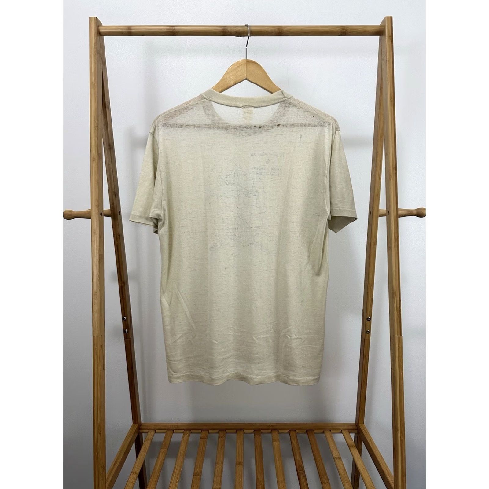 Nixon VTG 70s Stained Glass Jesse Nixon Colorado Art Girl Burnout Paper Thin T-Shirt L Men Cream Size US L / EU 52-54 / 3 - 2 Thumbnail