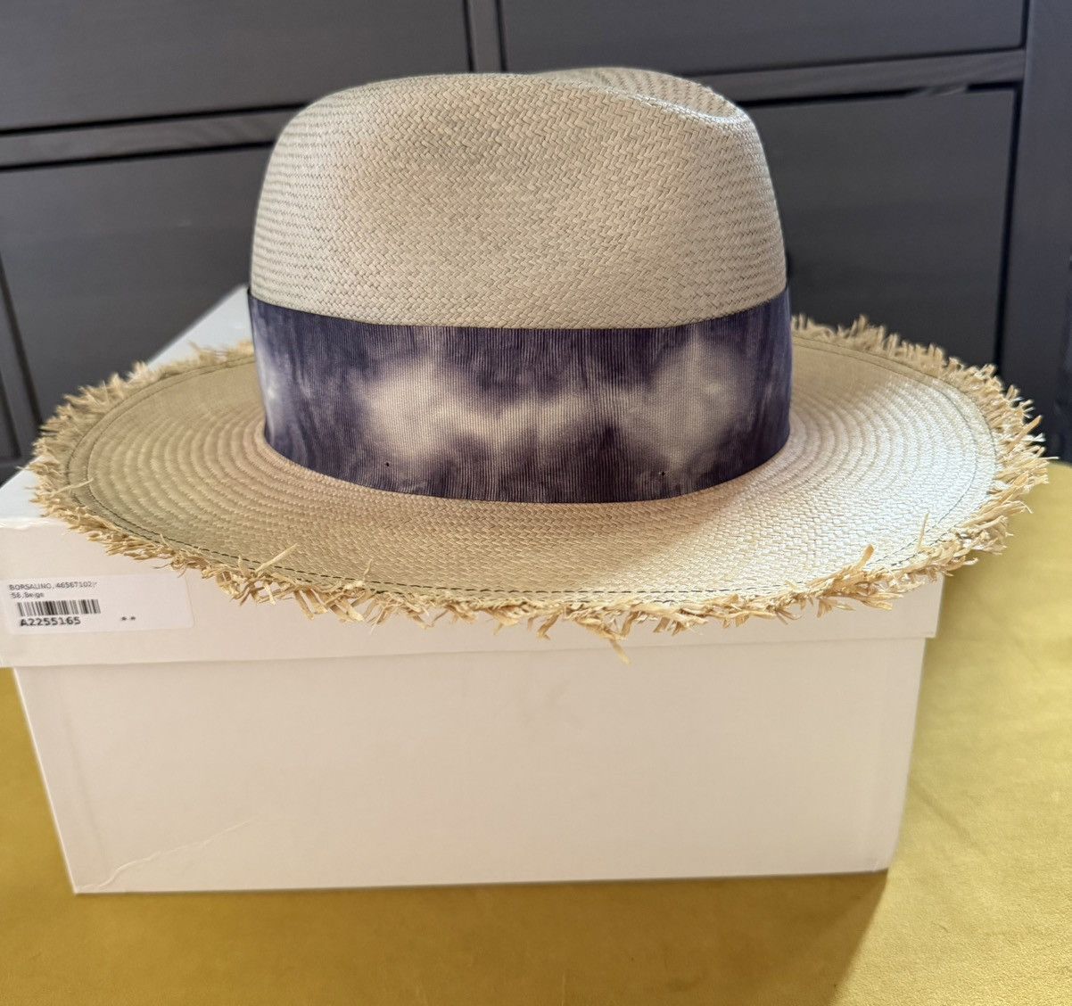 Nick Fouquet Nick Fouquet x Borsalino distressed Panama hat, sz 58/7 1/4 Size ONE SIZE - 3 Thumbnail
