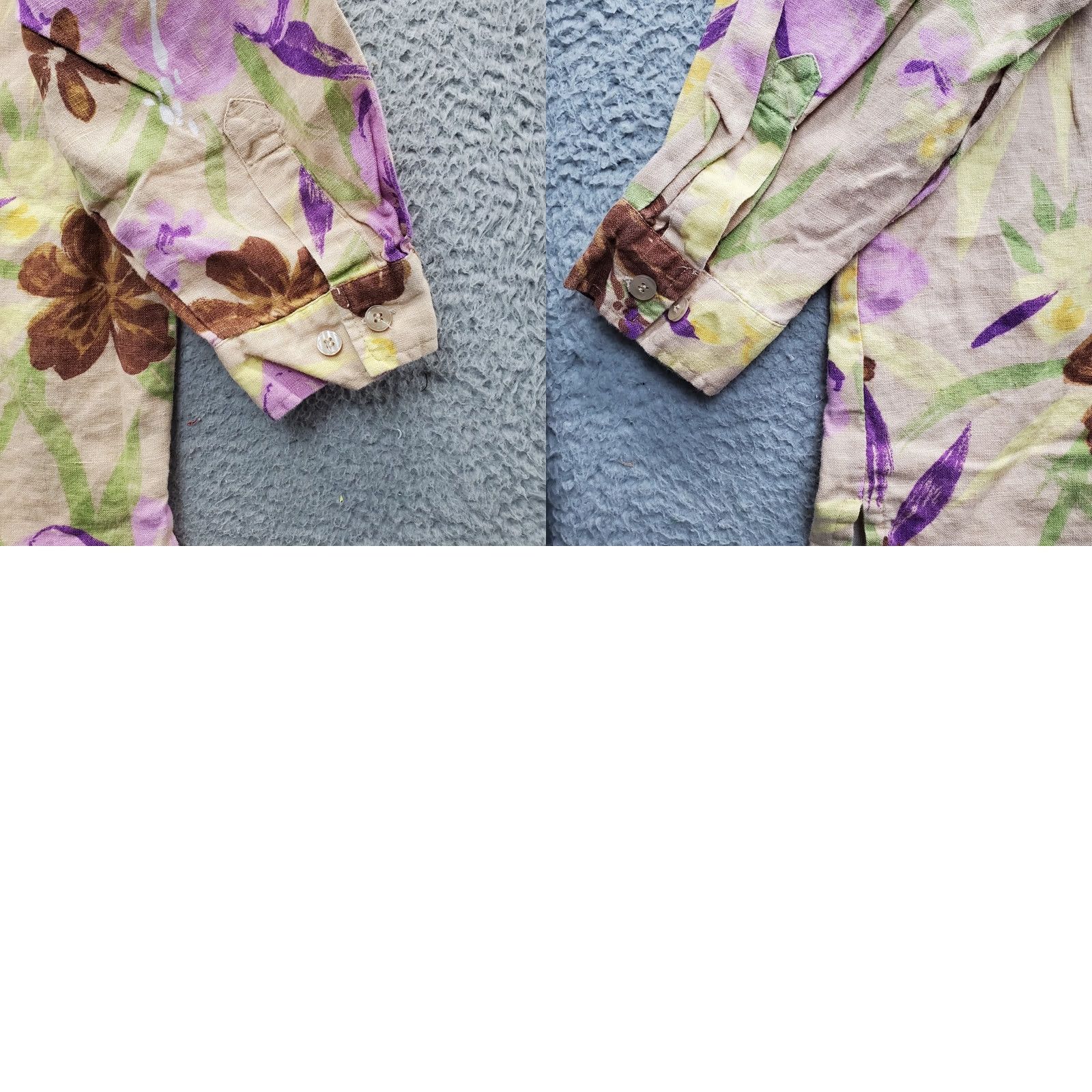 Avenue Avenue Shirt Women's Multi Floral Linen Button-Up Collared 26 Womens Size 26/28 Casual | Spring/Summer Size 4XL / US 24-26 - 8 Thumbnail