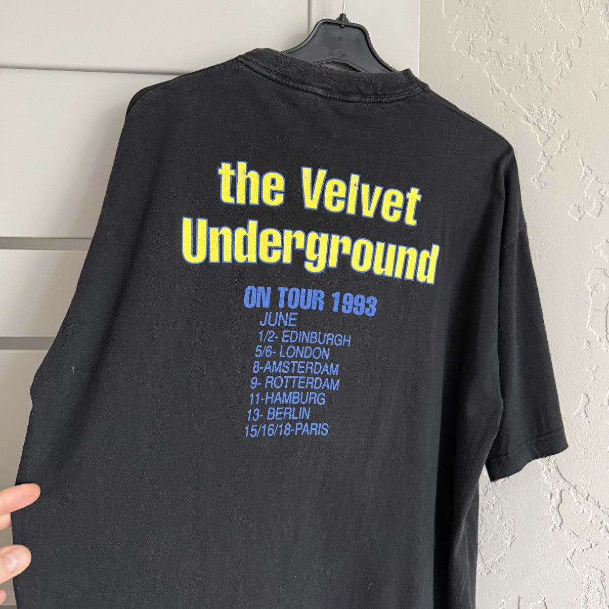 Vintage Vintage 1993 The Velvet Underground Tour T-Shirt Size US XL / EU 56 / 4 - 14 Thumbnail