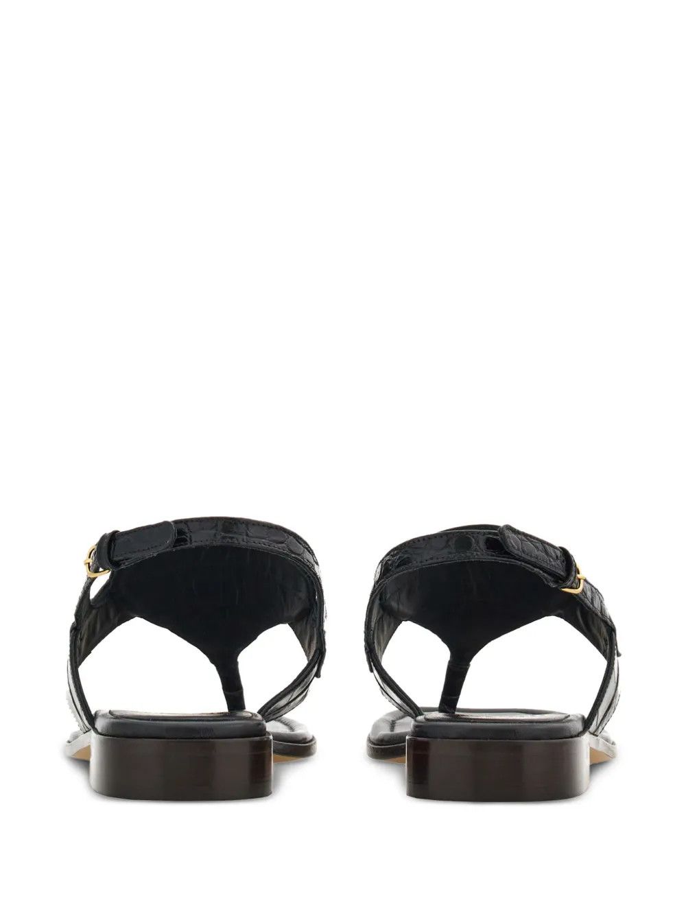 Salvatore Ferragamo o1y0426 Slingback Thong Sandals in Black Size US 6.5 / IT 36.5 - 3 Thumbnail
