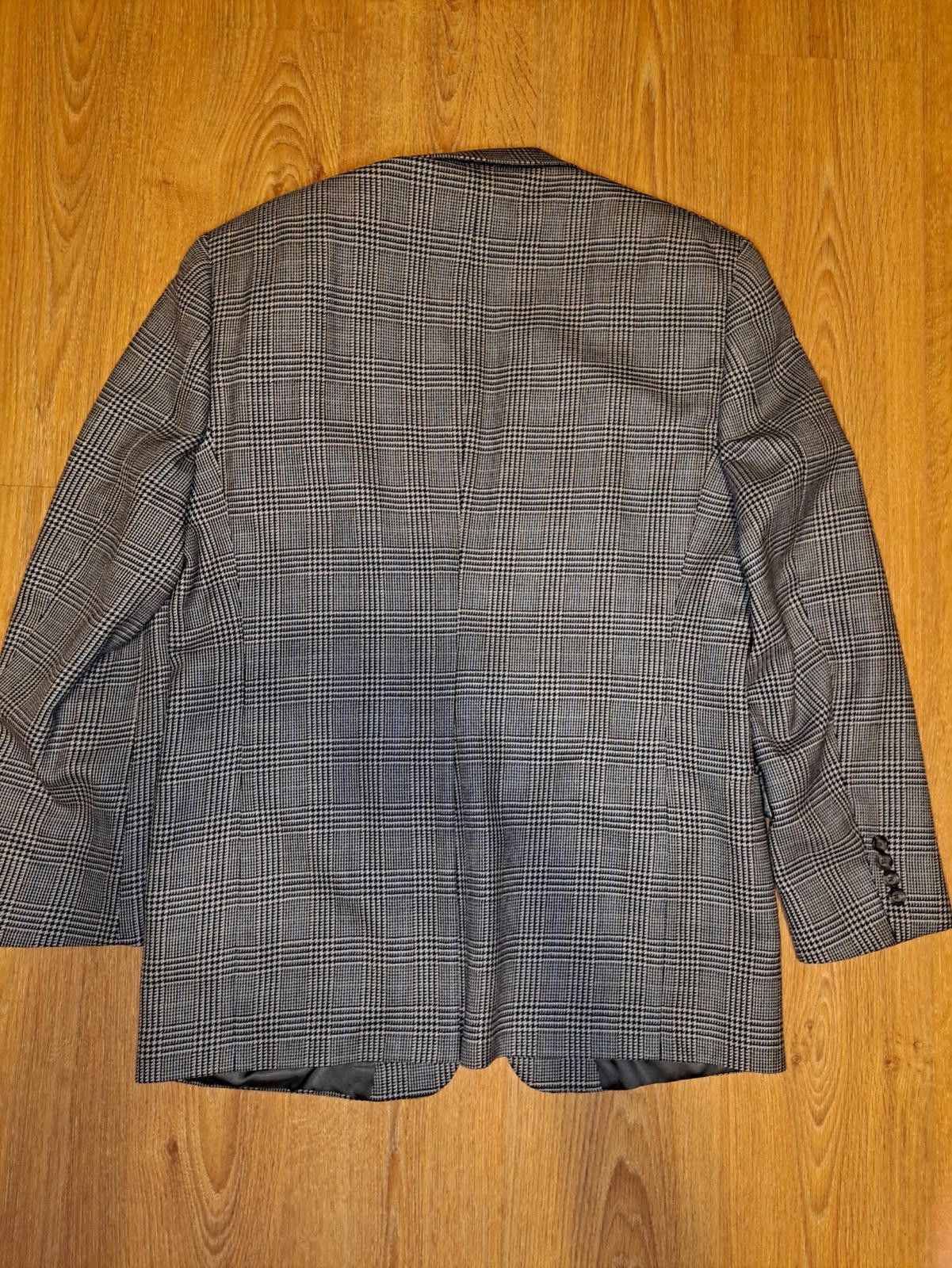 Hart Schaffner Marx VINTAGE Hart Schaffner Marx Sport Coat 43L Long Glen Plaid Size 42L - 8 Thumbnail