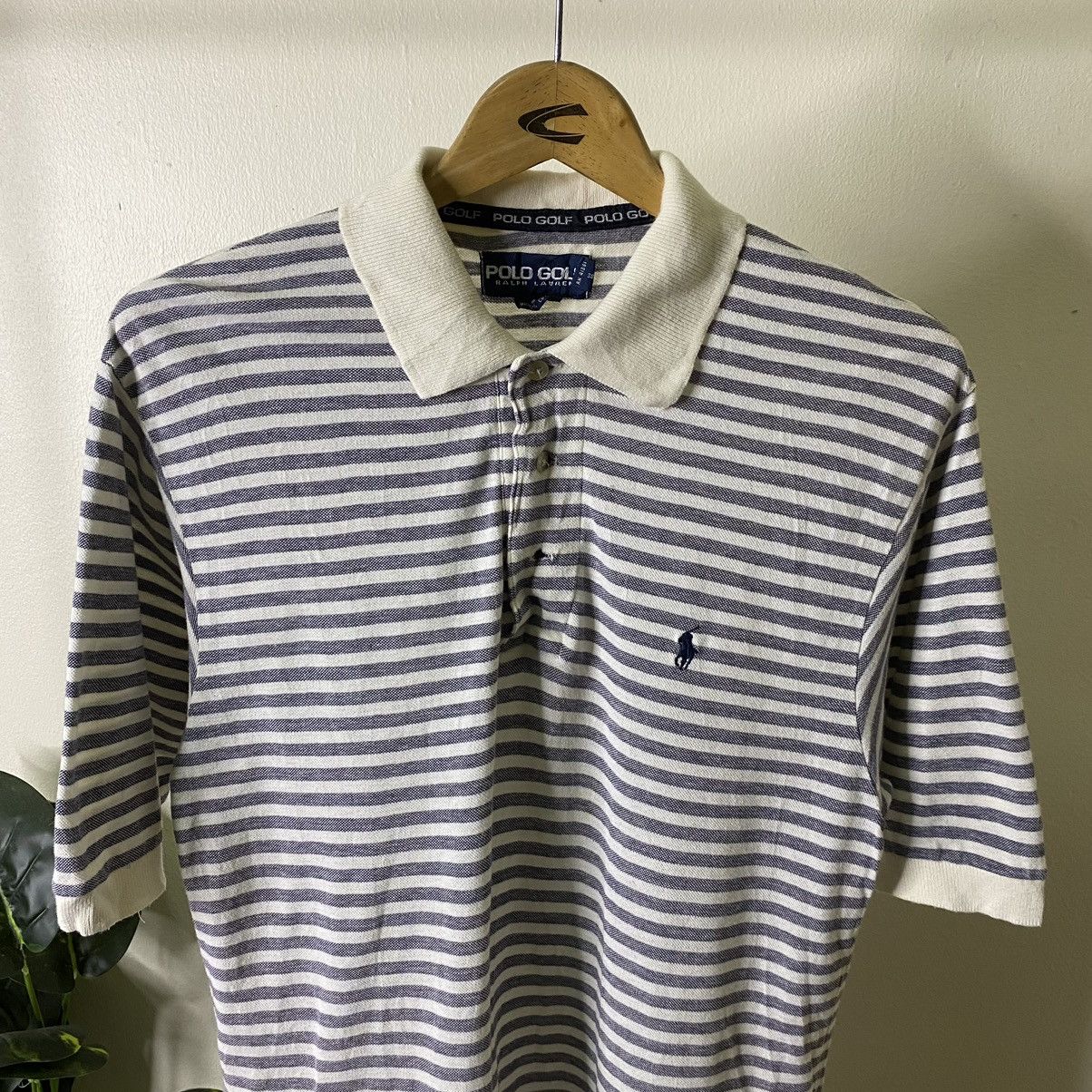 Polo Ralph Lauren Vintage Polo Golf Ralph Lauren Stripes Polo Tee Size US M / EU 48-50 / 2 - 2 Thumbnail
