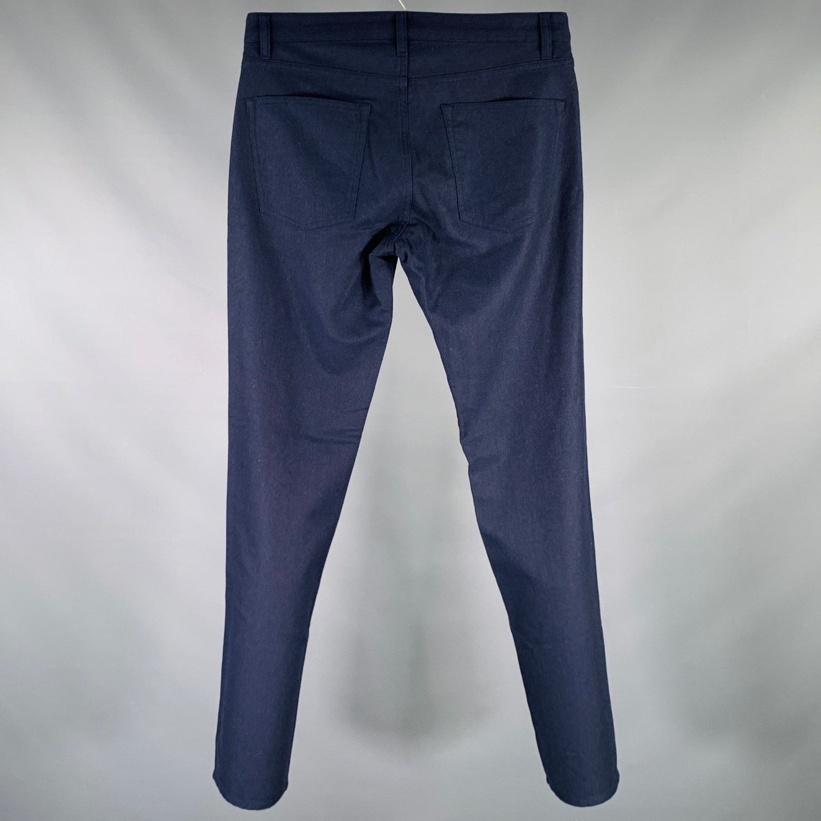 Theory THEORY Size 30 Navy Cotton Wool Blend Straight Jeans Size US 30 / EU 46 - 2 Thumbnail