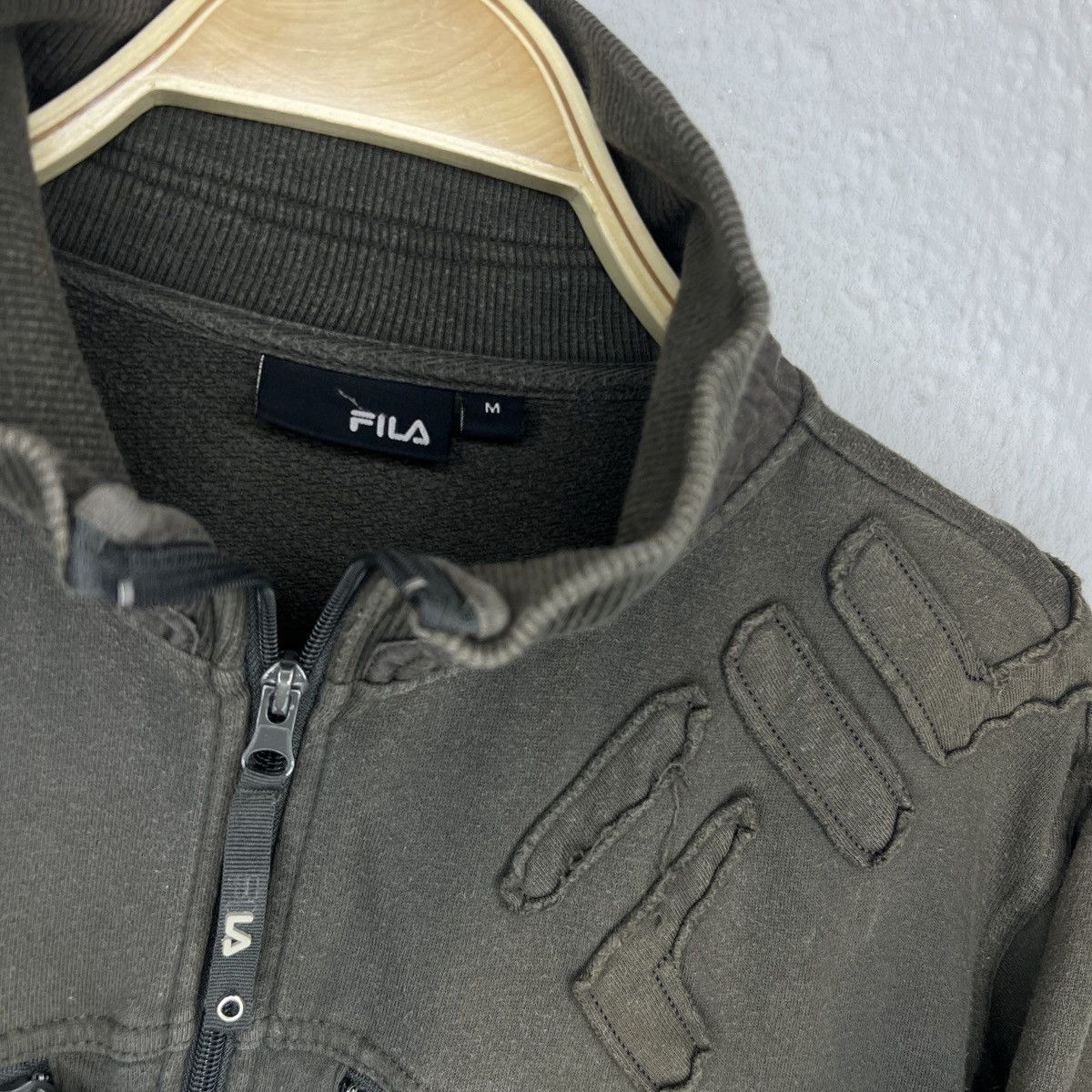 Fila × Vintage 1990s FILA EMBROIDERED FOREST GREEN SWEATSHIRT UTILITY Size US M / EU 48-50 / 2 - 4 Thumbnail