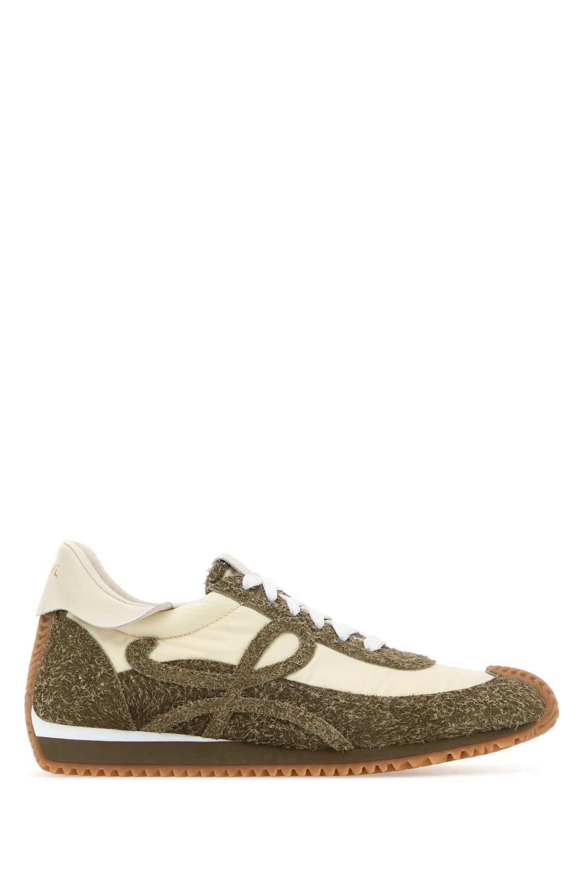 image of Loewe Two-Tone Suede And Nylon Flow Runner Sneakers, Men's (Size 7)