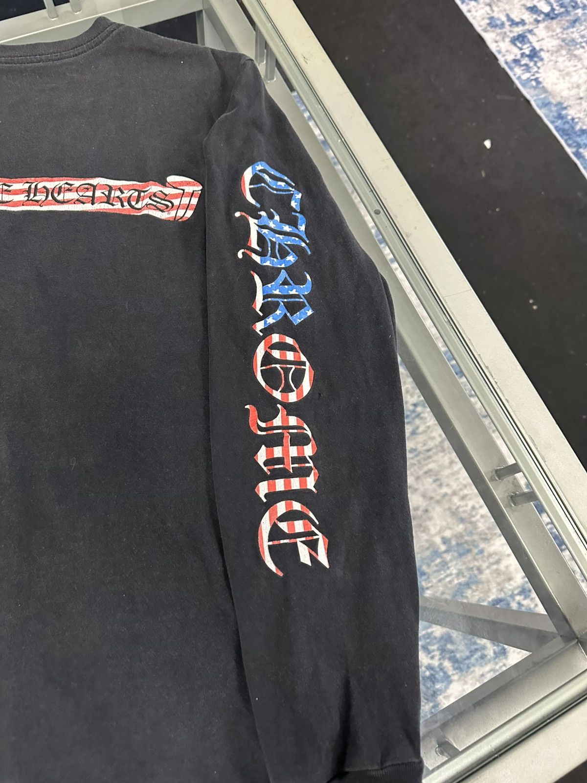Chrome Hearts Chrome Hearts Matty Boy L/S USA Flag Script T-Shirt | Grailed