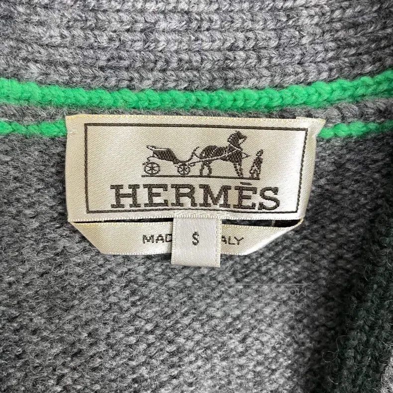 Hermes Hermes Contrast Geometric Pattern Knit Cardigan Size S / US 4 / IT 40 - 5 Thumbnail