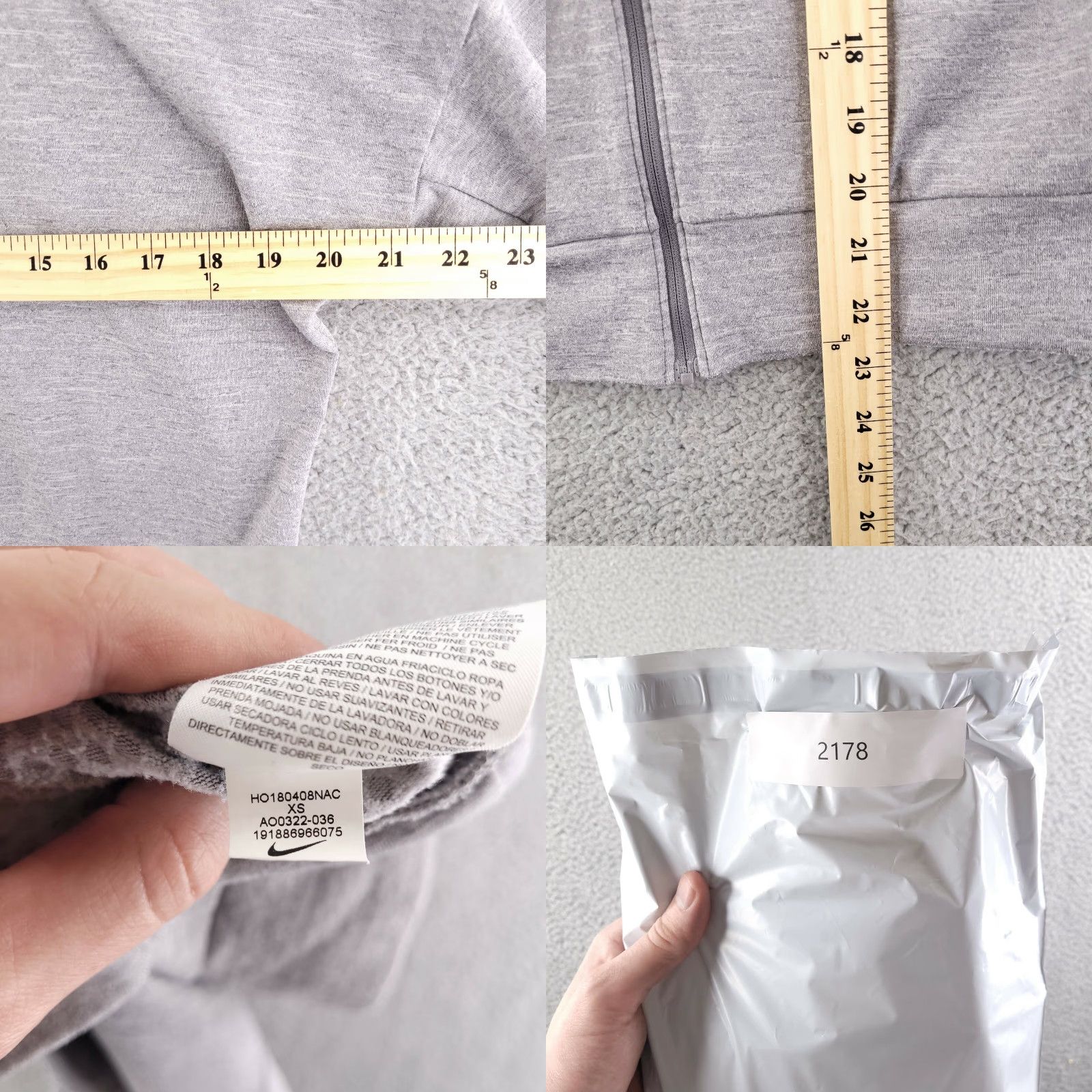 Nike Nike Therma Sphere Running Hoodie Womens XS Gray Sweatshirt Thumb Holes Dri Fit Size XS / US 0-2 / IT 36-38 - 8 Thumbnail