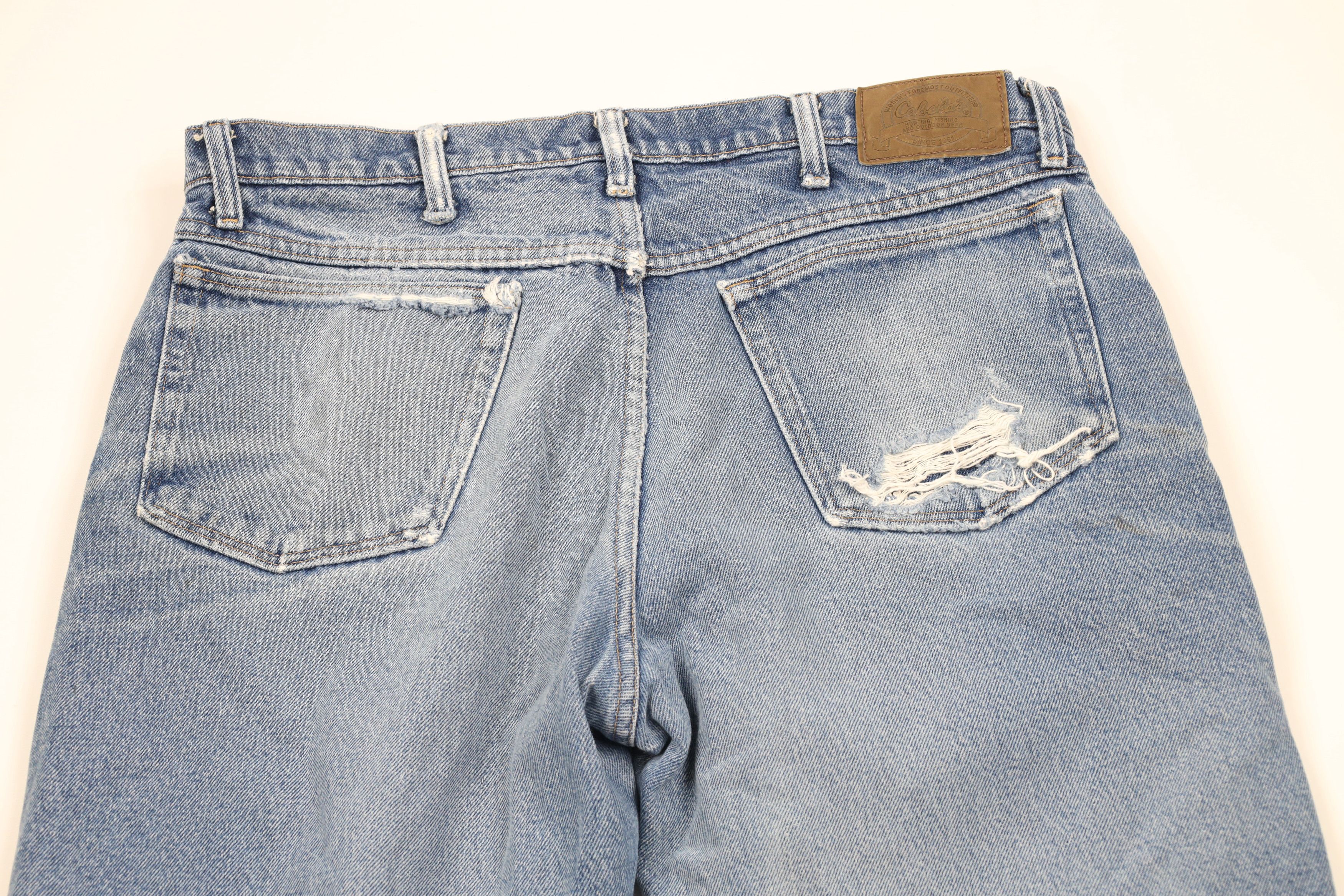 Cabelas × Vintage Vintage Cabelas Fleece Lined Heavyweight Denim Jeans Blue Size US 34 / EU 50 - 13 Thumbnail