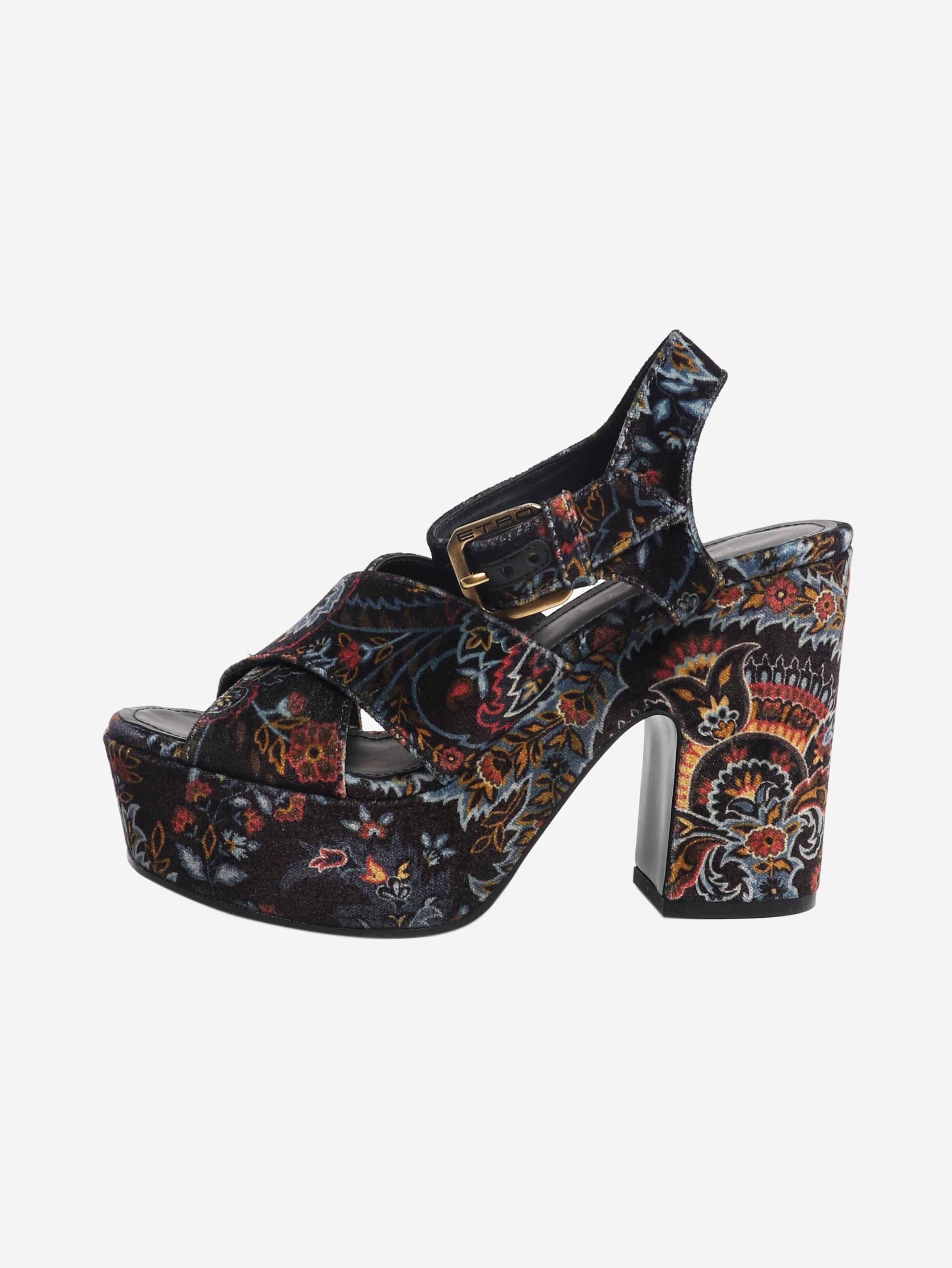 Etro Multicolour paisley platform sandals - EU 38 Size US 7.5 / IT 37.5 - 1 Thumbnail