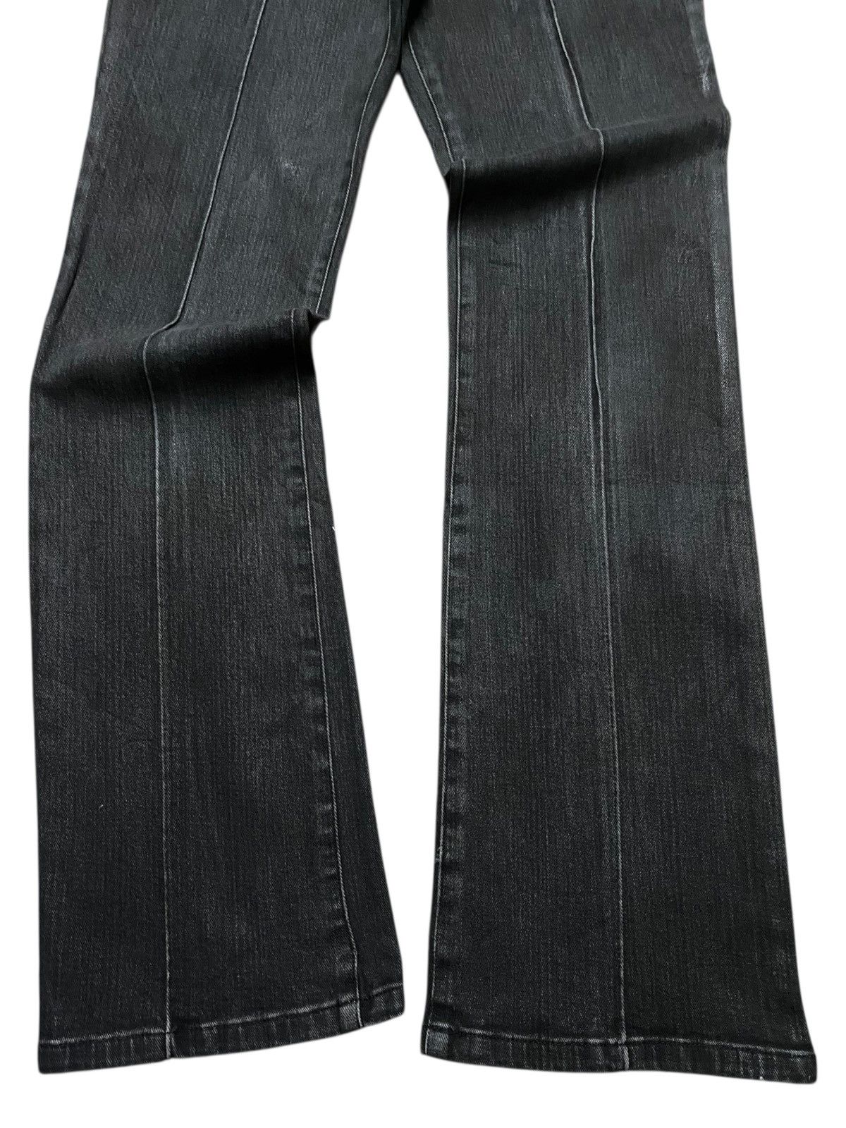 Michel Klein Vintage Michel Klein AVV Black Denim Distressed Flare Jeans Size 26" / US 2 / IT 38 - 5 Thumbnail