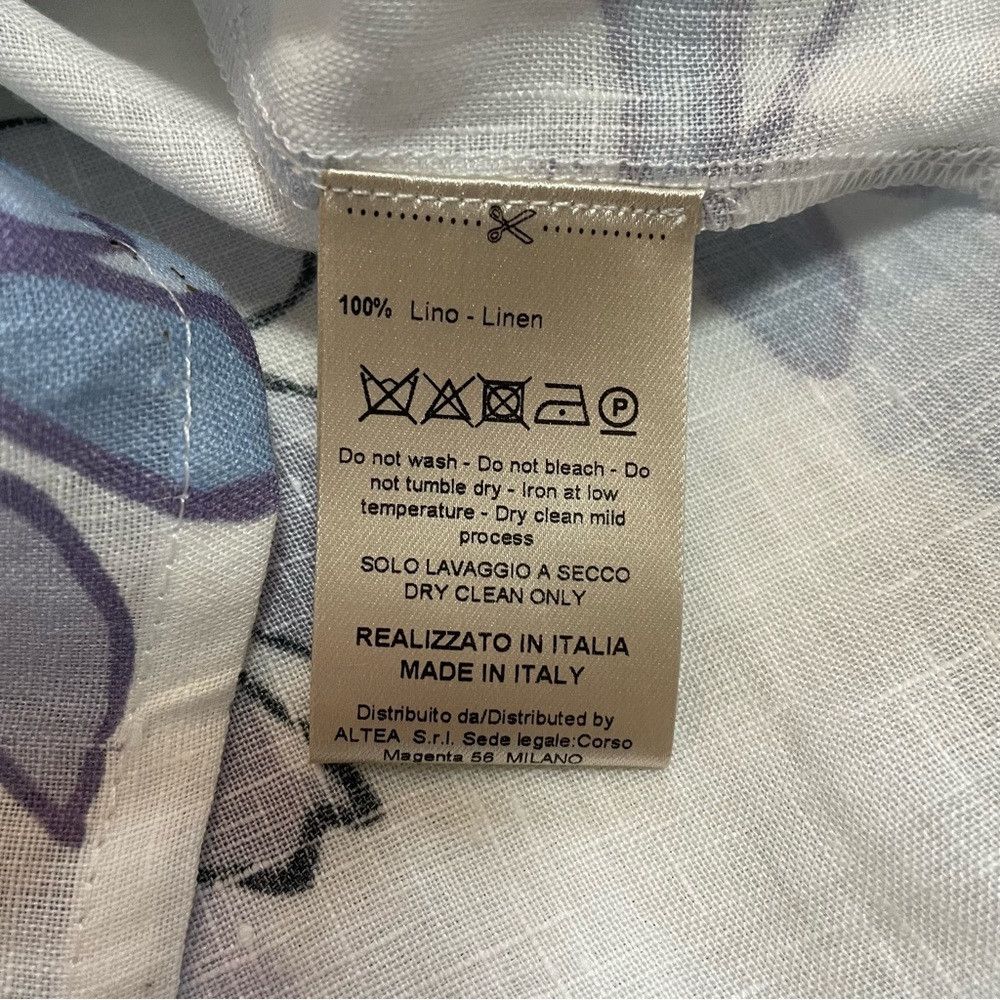 Altea NWT New $257 Altea Floral Linen Top Size 8 Made in Italy Size M / US 6-8 / IT 42-44 - 8 Thumbnail