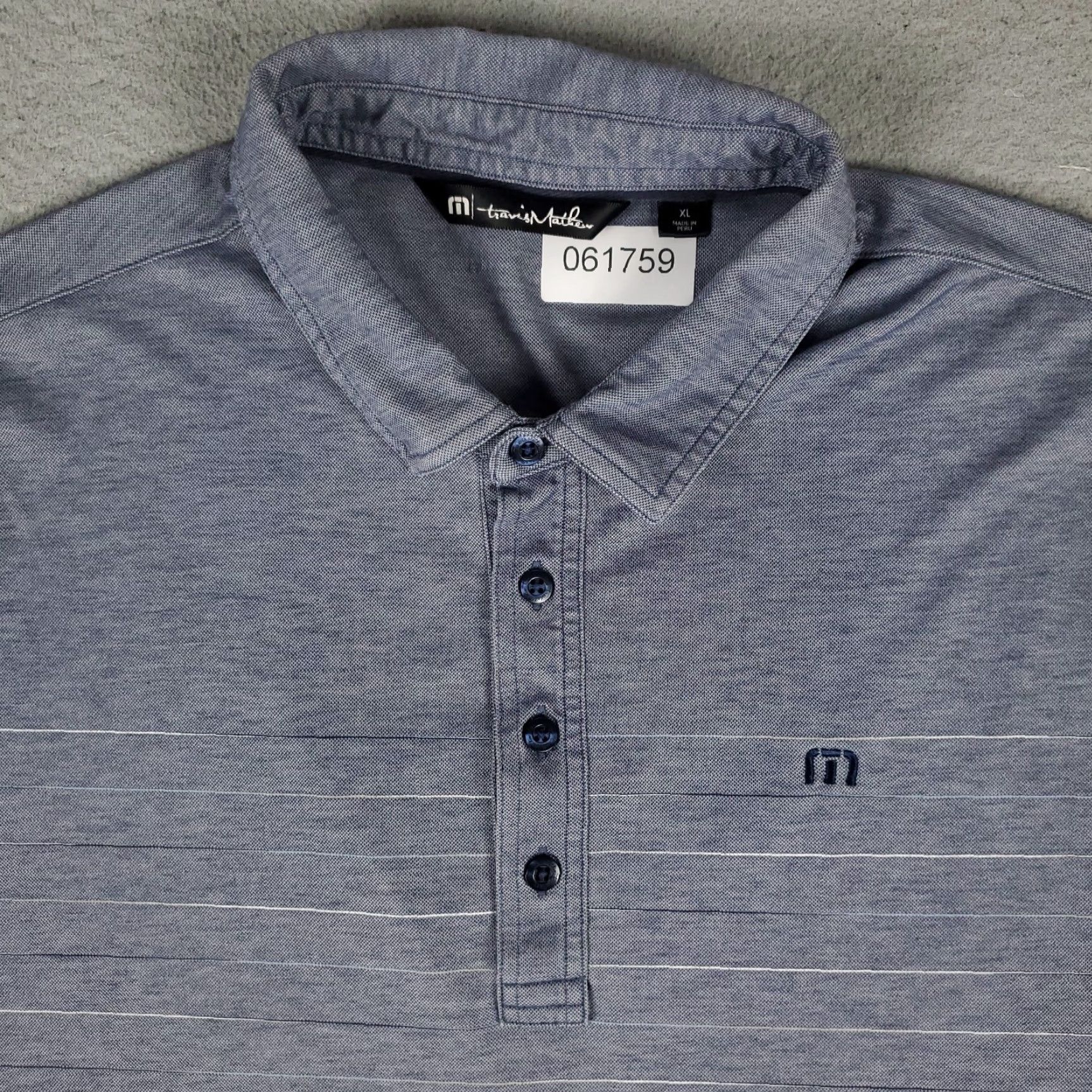 TravisMathew Travis Mathew Polo Shirt Mens XL Blue Casual Short Sleeve Size US XL / EU 56 / 4 - 2 Thumbnail