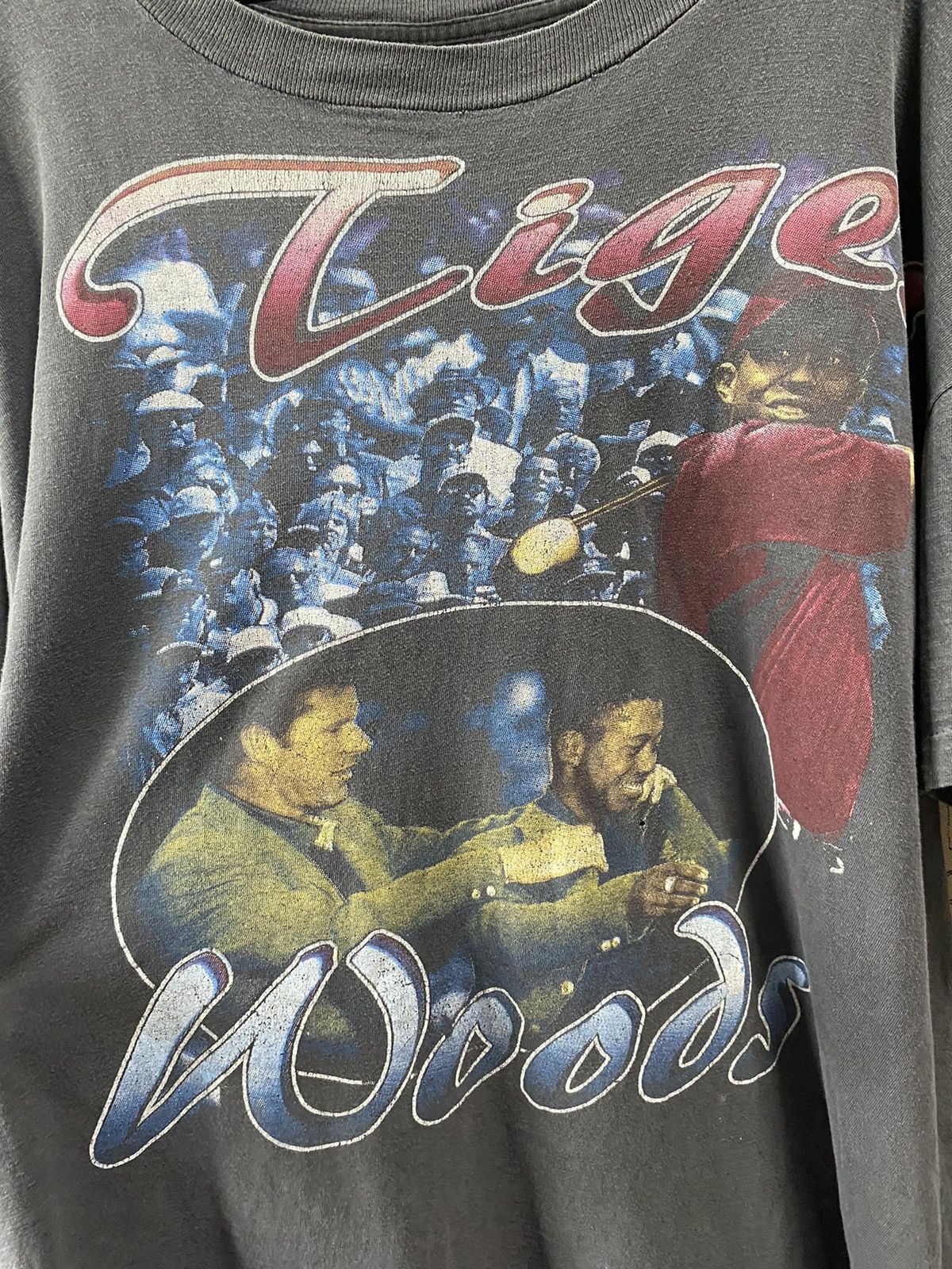 Rap Tees Faded 90s Tiger Woods Bootleg T Shirt Size US XXL / EU 58 / 5 - 4 Thumbnail