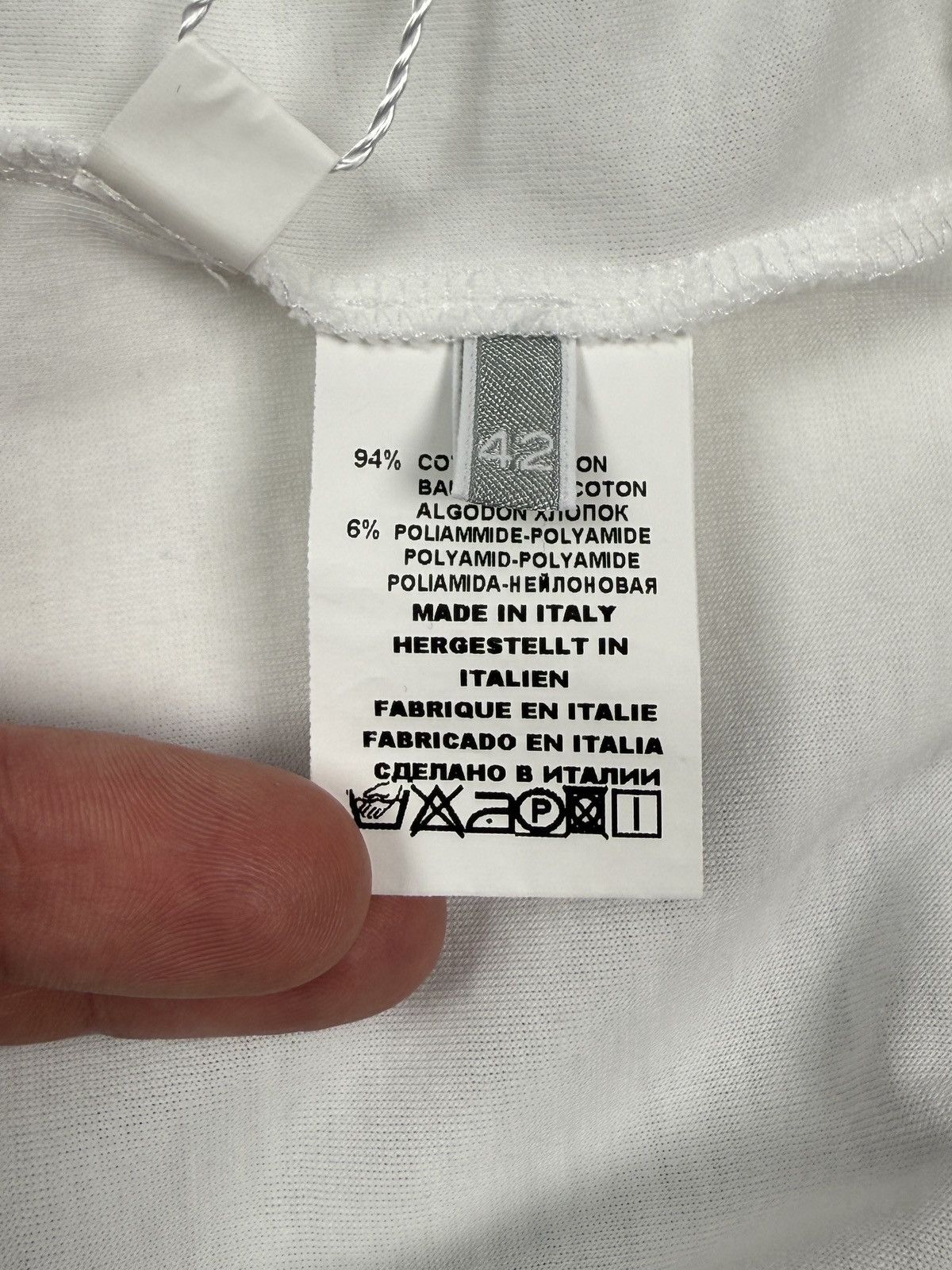 Gran Sasso Gran Sasso White Contrast Stitch Cotton Cardigan IT42 Size M / US 6-8 / IT 42-44 - 8 Thumbnail