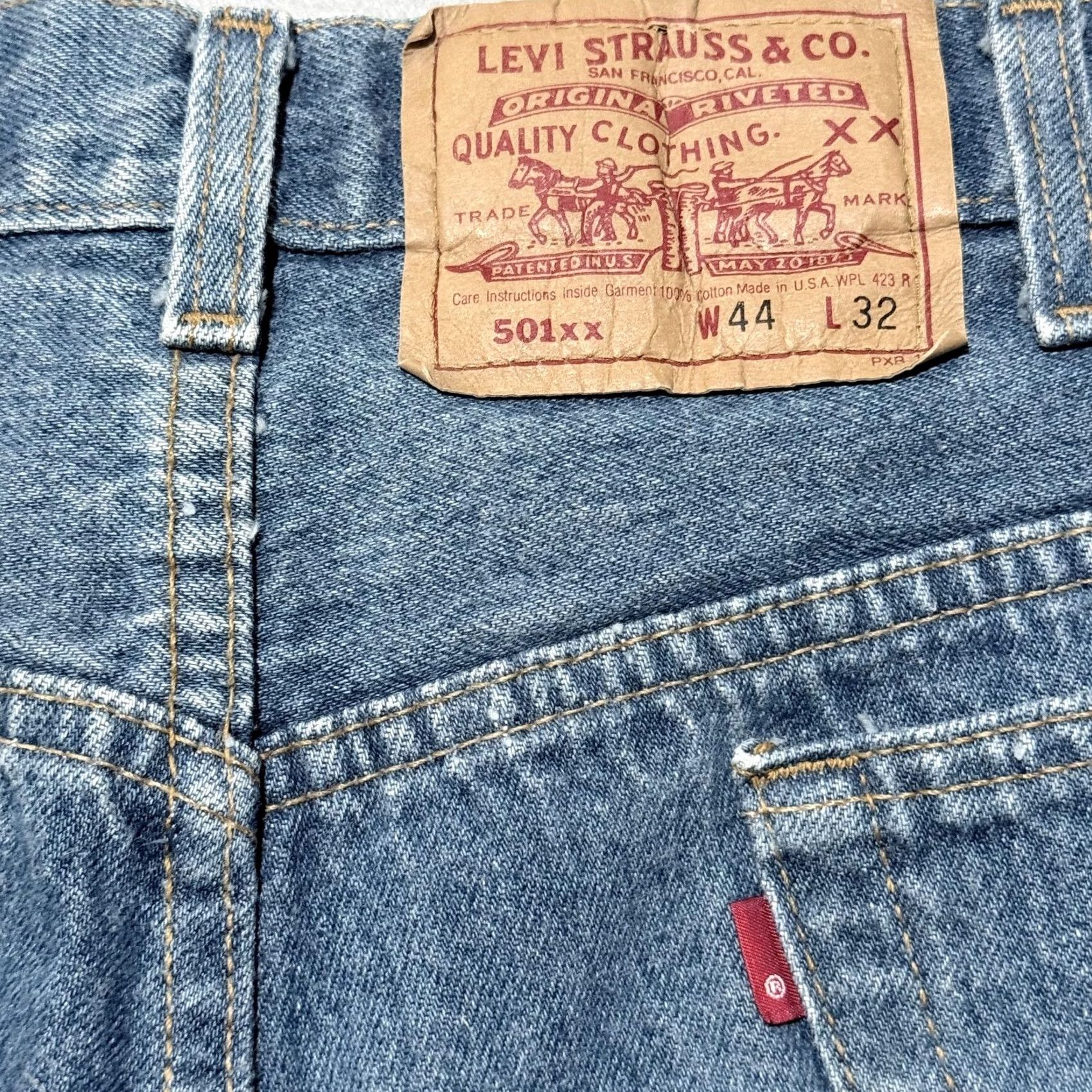 Levi's Vintage Levi's 501XX Shorts Men's W44 Blue Denim Cut-Off Pockets USA Made Size US 44 / EU 60 - 5 Thumbnail