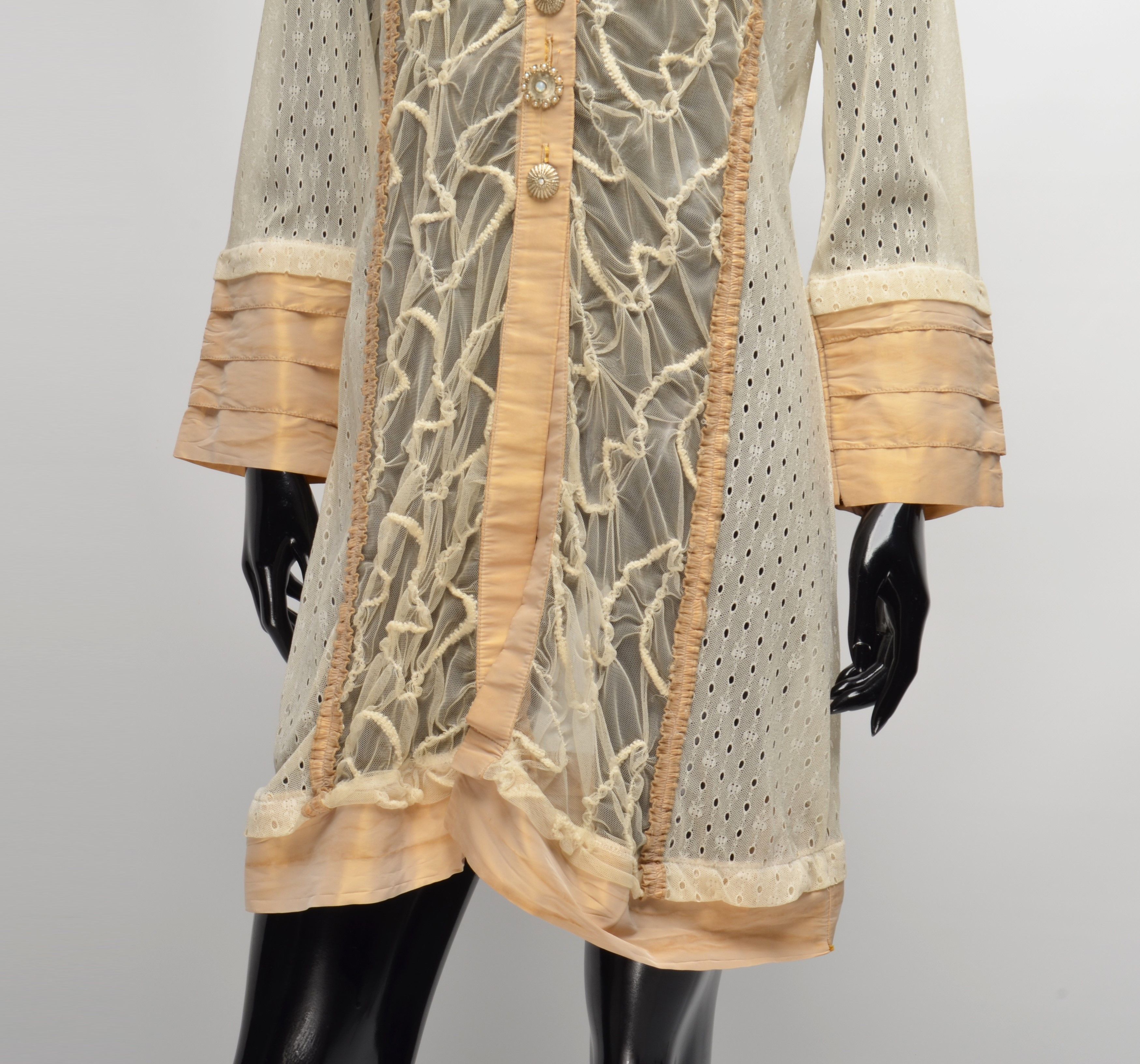 Vintage Vintage Bottega Mesh Cottage Fairy Y2K Long Blouse Cardigan Size L / US 10 / IT 46 - 3 Thumbnail