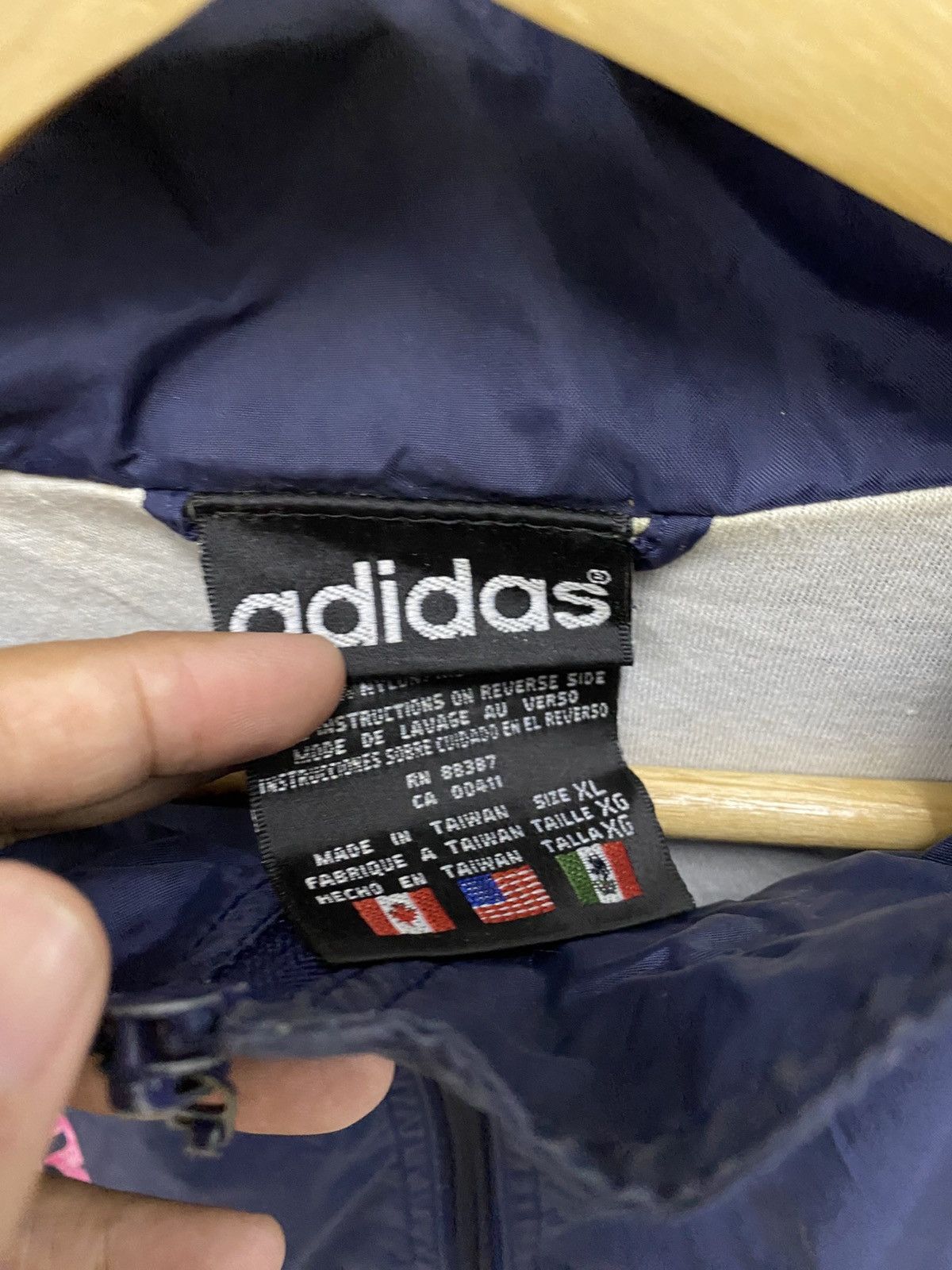 Adidas × Vintage Trefoil Adidas Windbreaker Jacket Size US XXL / EU 58 / 5 - 2 Thumbnail