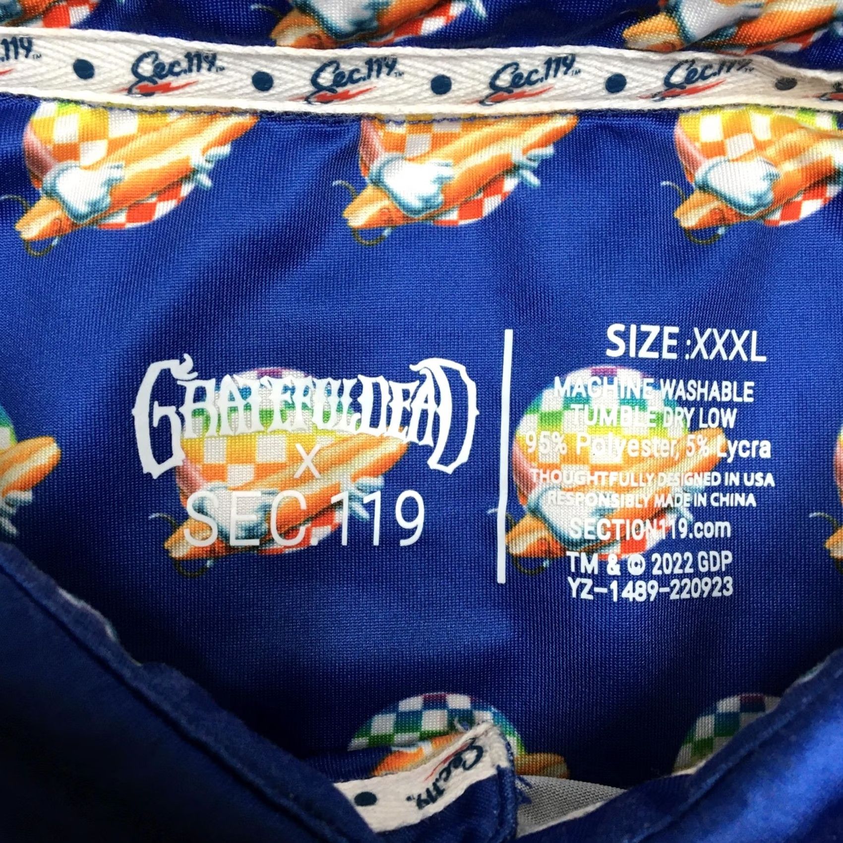 Vintage Grateful Dead x SEC 119 Polo Shirt Mens 3XL Blue Balloon Graphic Print Long Sleeve Polo Shirt Mens XXXL Size US XXL / EU 58 / 5 - 4 Thumbnail