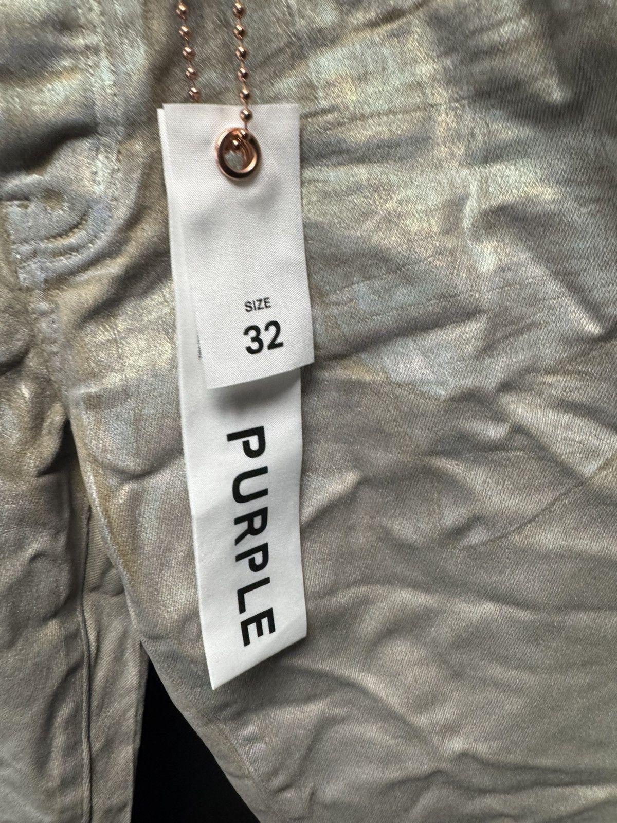 Purple Brand PURPLE BRAND Low Rise Skinny Jean Sand Iridescent Pearl Size US 32 / EU 48 - 4 Thumbnail