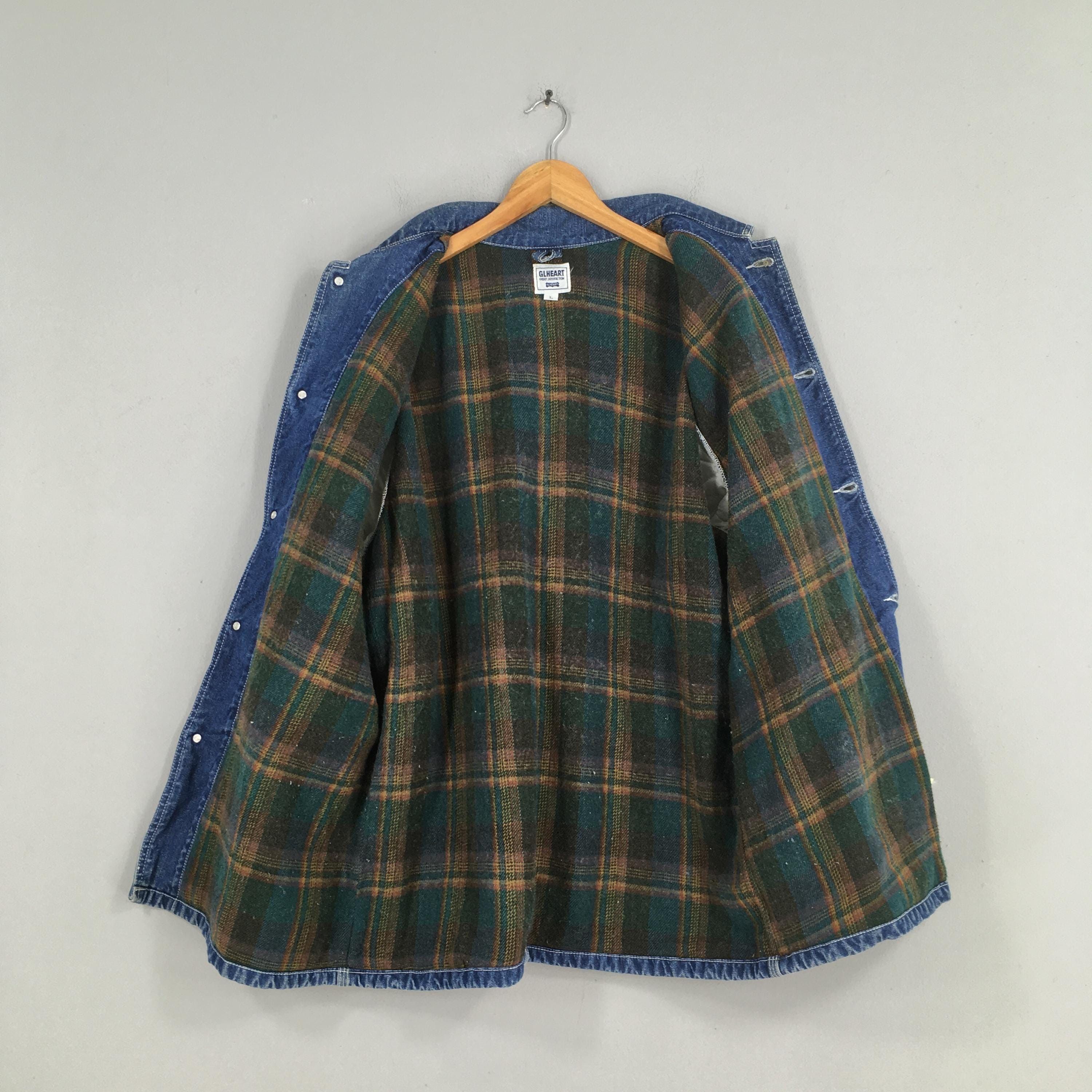 Vintage Vintage 1980's GL Heart Sanforized Denim Worker Jacket Large Size US L / EU 52-54 / 3 - 6 Thumbnail