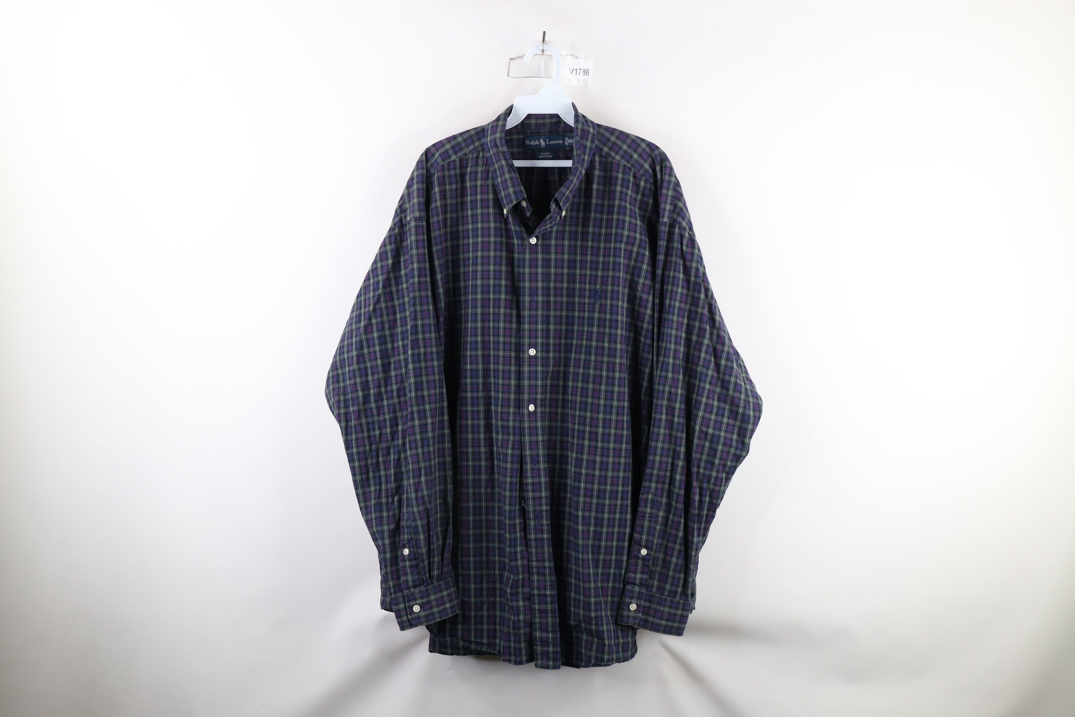 Polo Ralph Lauren Vintage 90s Ralph Lauren Blake Collared Button Down Shirt Size US XXL / EU 58 / 5 - 1 Thumbnail