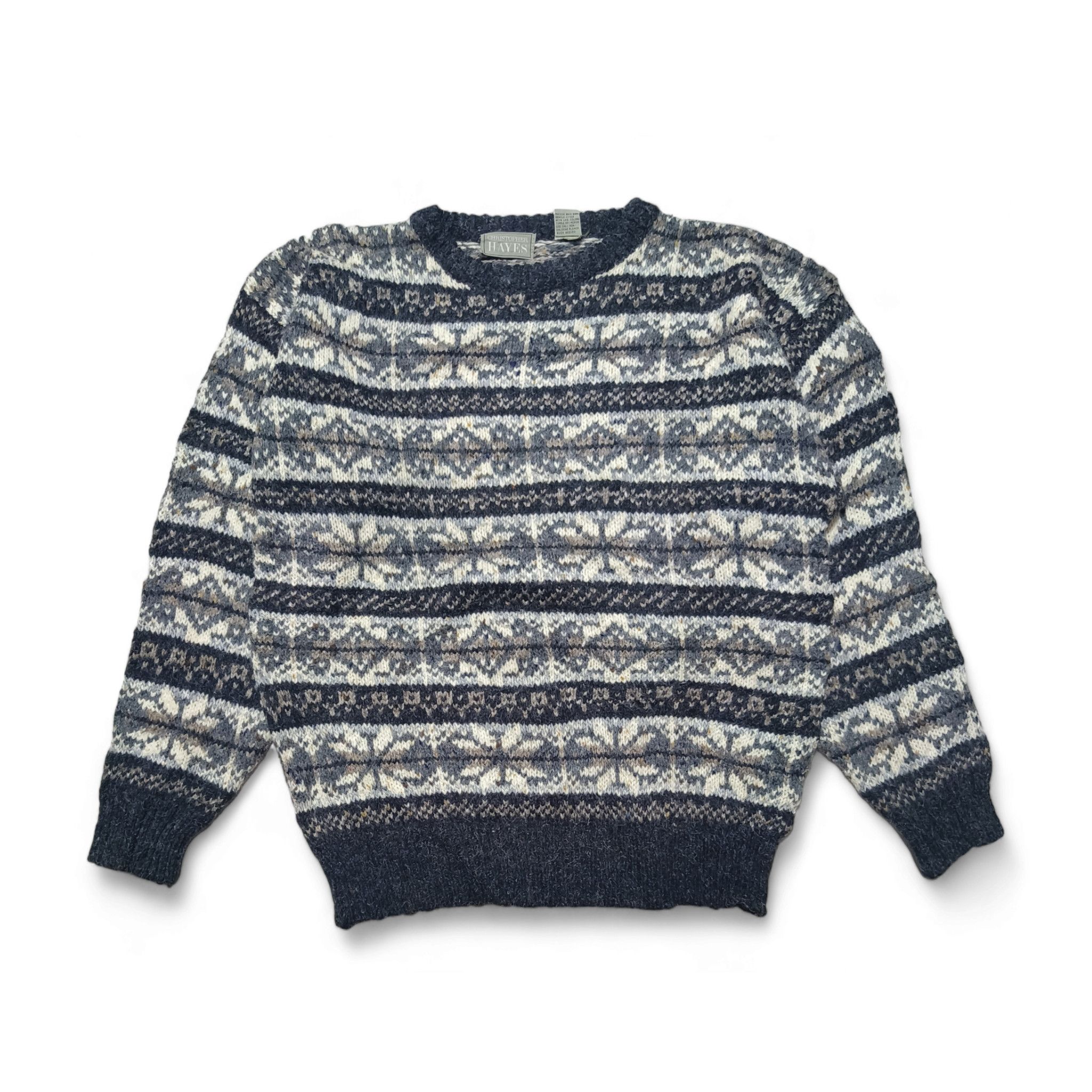 Other Vintage 80s CHRISTOPHER HAYES Ethnic Motifs Knit Sweater Size US L / EU 52-54 / 3 - 1 Thumbnail