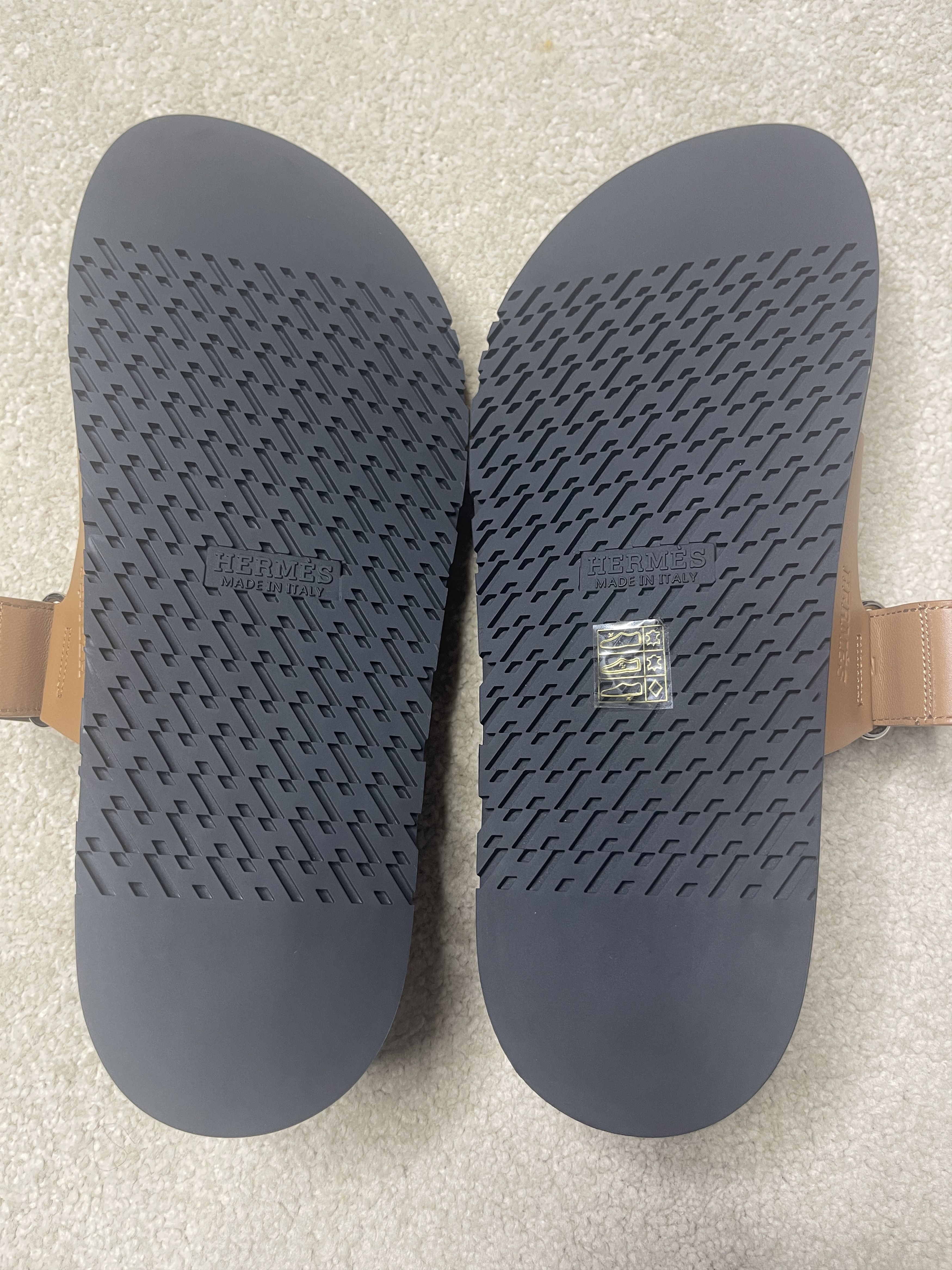 Hermes Hermès Brand New, Unworn Men's Chypre sandals - Gold Size US 10 / EU 43 - 8 Thumbnail