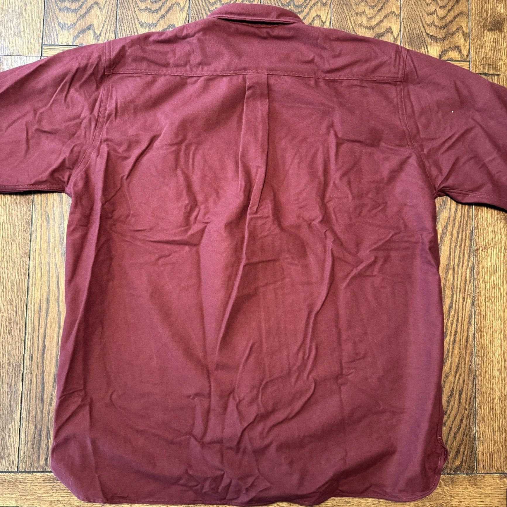 Vintage VINTAGE LL Bean Chamois Cloth Flannel Shirt Mens 2XLT Red Maroon Tall 90s Grunge Outdoor Classic Size US XXL / EU 58 / 5 - 5 Thumbnail